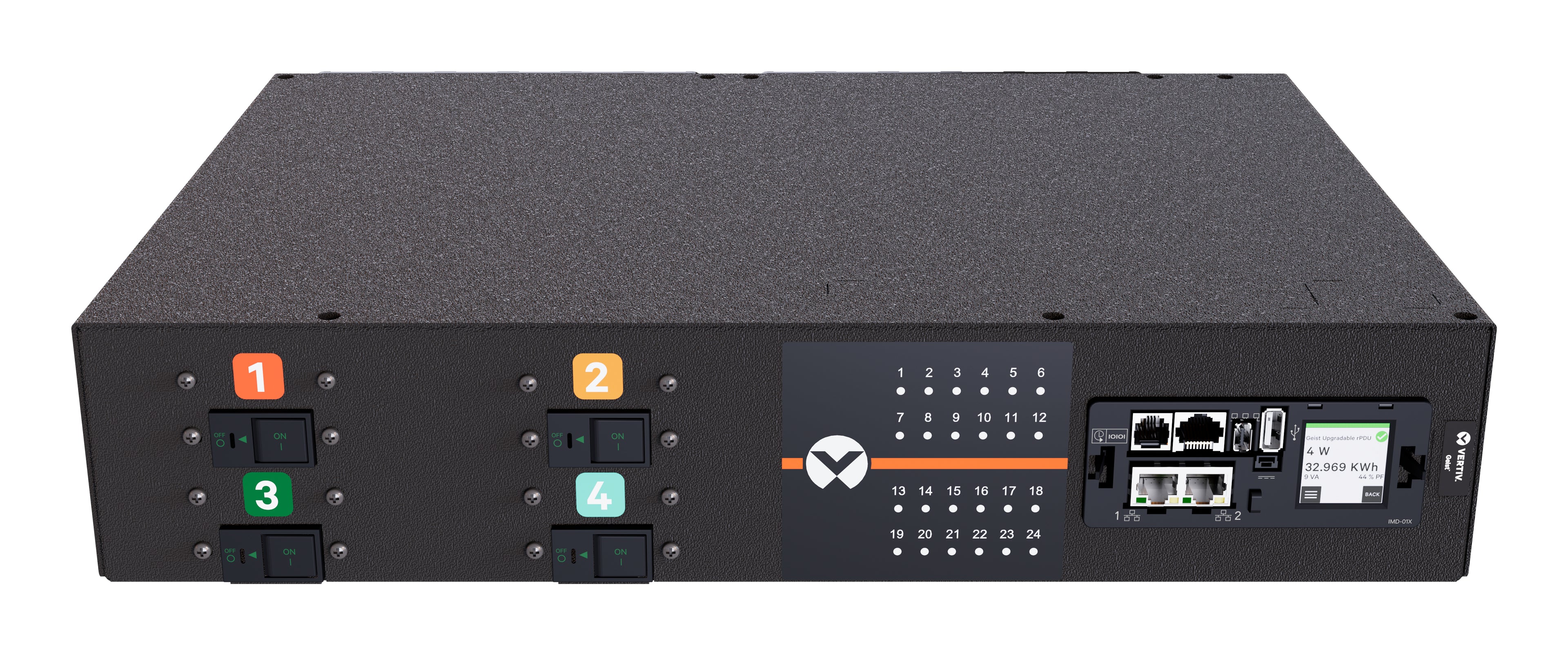 Vertiv PowerIT VP7U62A0 power distribution unit (PDU) 24 AC outlet(s) 2U Black