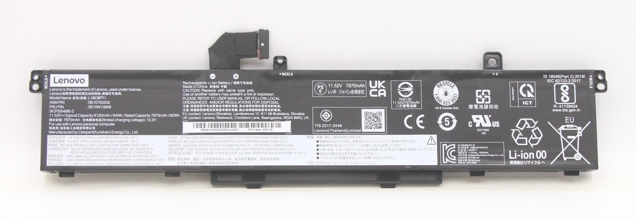 Lenovo 5B10W13959 laptop spare part Battery