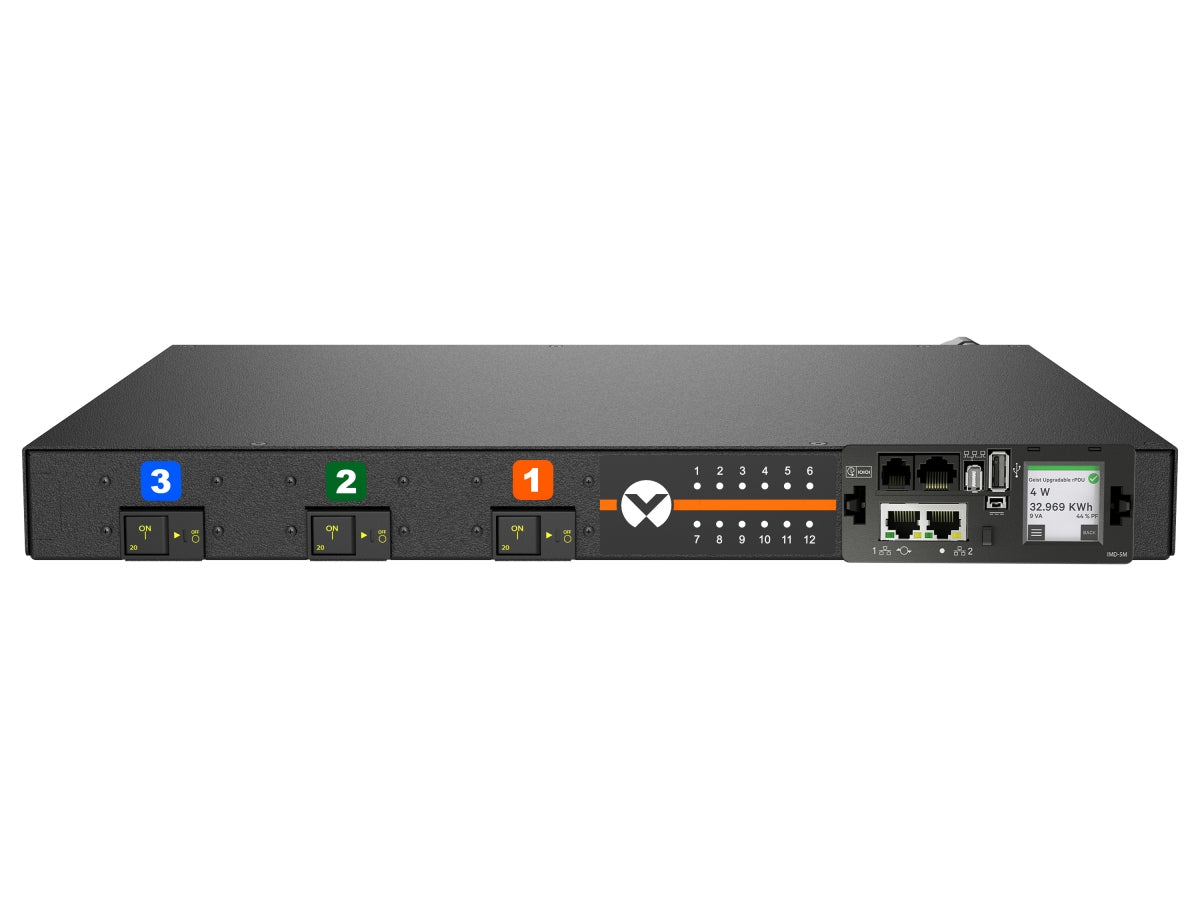 Vertiv Geist MNU5M1R6-12CF18-3TL21A0H10-S power distribution unit (PDU) 12 AC outlet(s) 0U Black