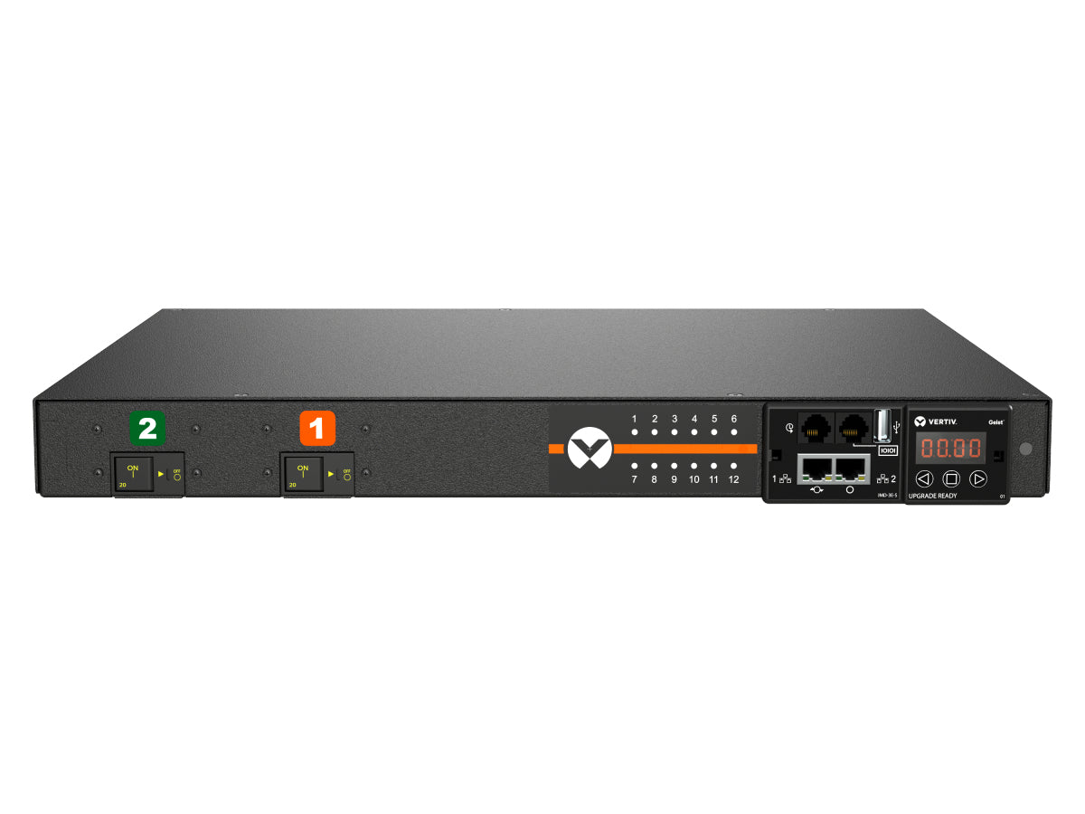 Vertiv Geist MNS3E1R6-12CF18-3TL6A0H10-S power distribution unit (PDU) 12 AC outlet(s) 0U Black