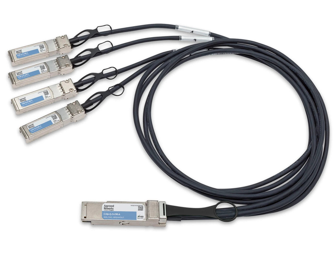 Legrand CAB-Q-S-2M-A InfiniBand/fibre optic cable 78.7" (2 m) QSFP+ 4x SFP+ Twinax Black