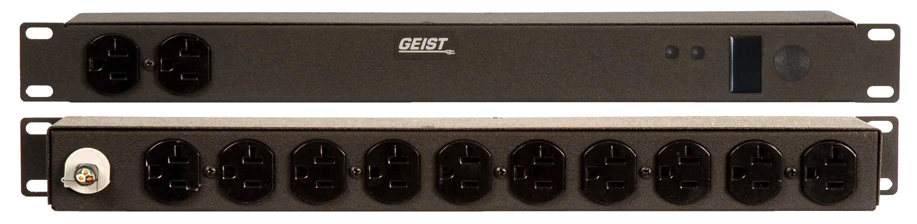 Vertiv Geist JRN122-102D20TL5 power distribution unit (PDU) 12 AC outlet(s) 0U Black