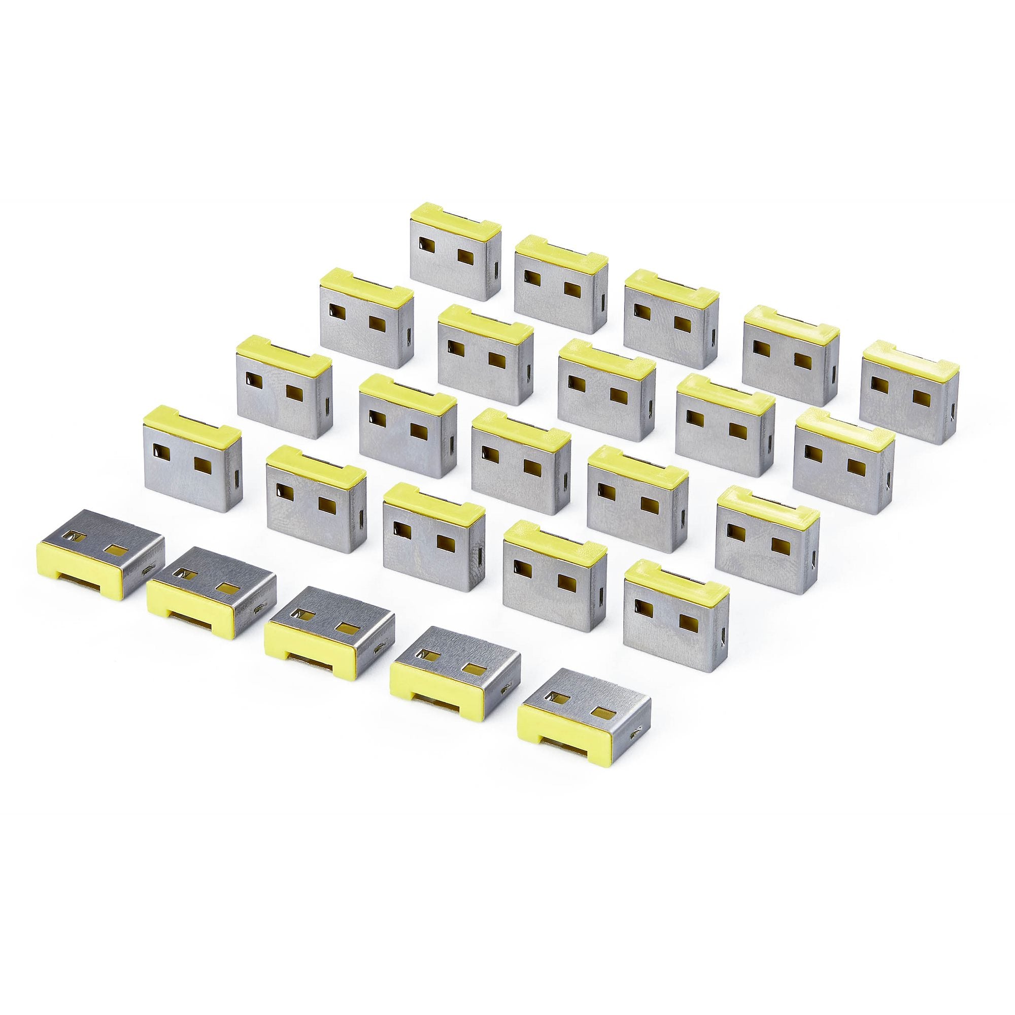 StarTech.com 25P-USB-A-BLOCKER port blocker USB Type-A Silver, Green Plastic 25 pc(s)