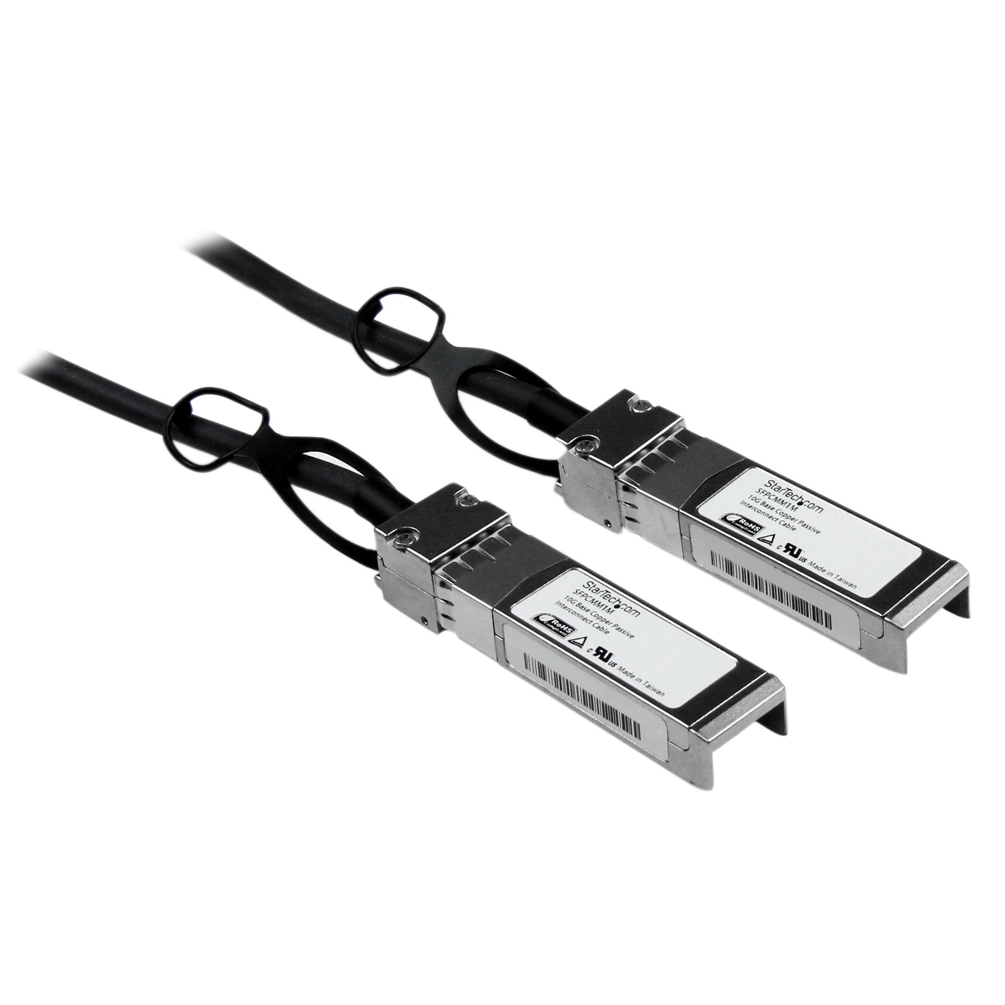 StarTech.com SFPCMM1M InfiniBand/fibre optic cable 39.4" (1 m) SFP+ Black