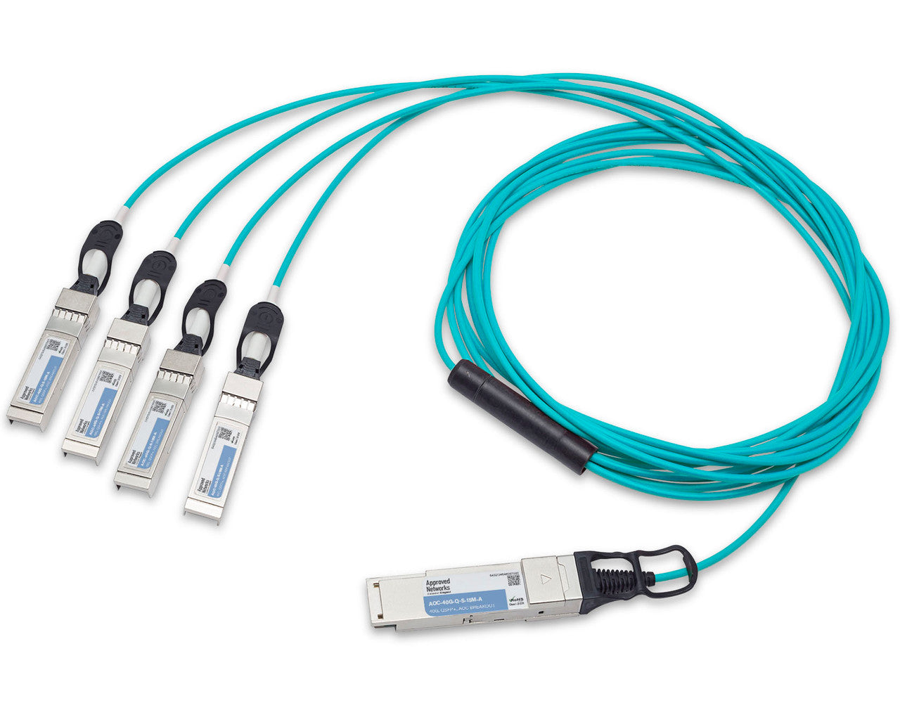 Legrand AOC-40G-Q-S-15M-A InfiniBand/fibre optic cable 590.6" (15 m) QSFP+ 4x QSFP+ Aqua color
