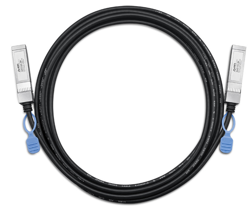 Zyxel DAC10G-3M InfiniBand/fibre optic cable 118.1" (3 m) SFP+ Black