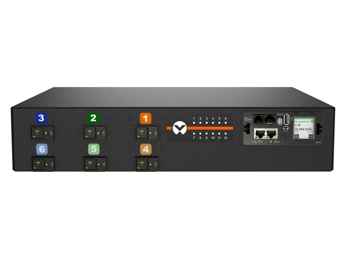 Vertiv Geist MNS5MDR6-12CF18-5CS15A0H10-S power distribution unit (PDU) 12 AC outlet(s) 0U Black