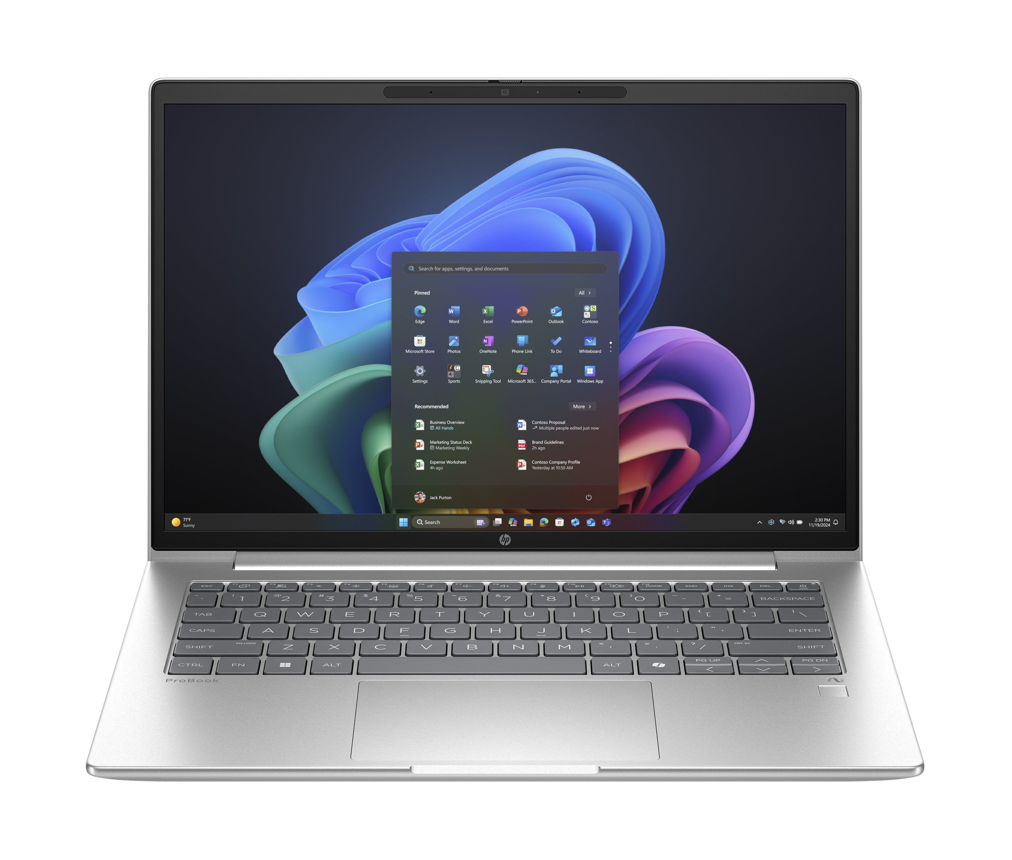 HP ProBook 4 G1q Next Gen AI PC Wolf Pro Security Edition Snapdragon X1-26-100 Laptop 14" WUXGA 32 GB LPDDR5x-SDRAM 1 TB SSD Wi-Fi 6E (802.11ax) Windows 11 Pro Silver