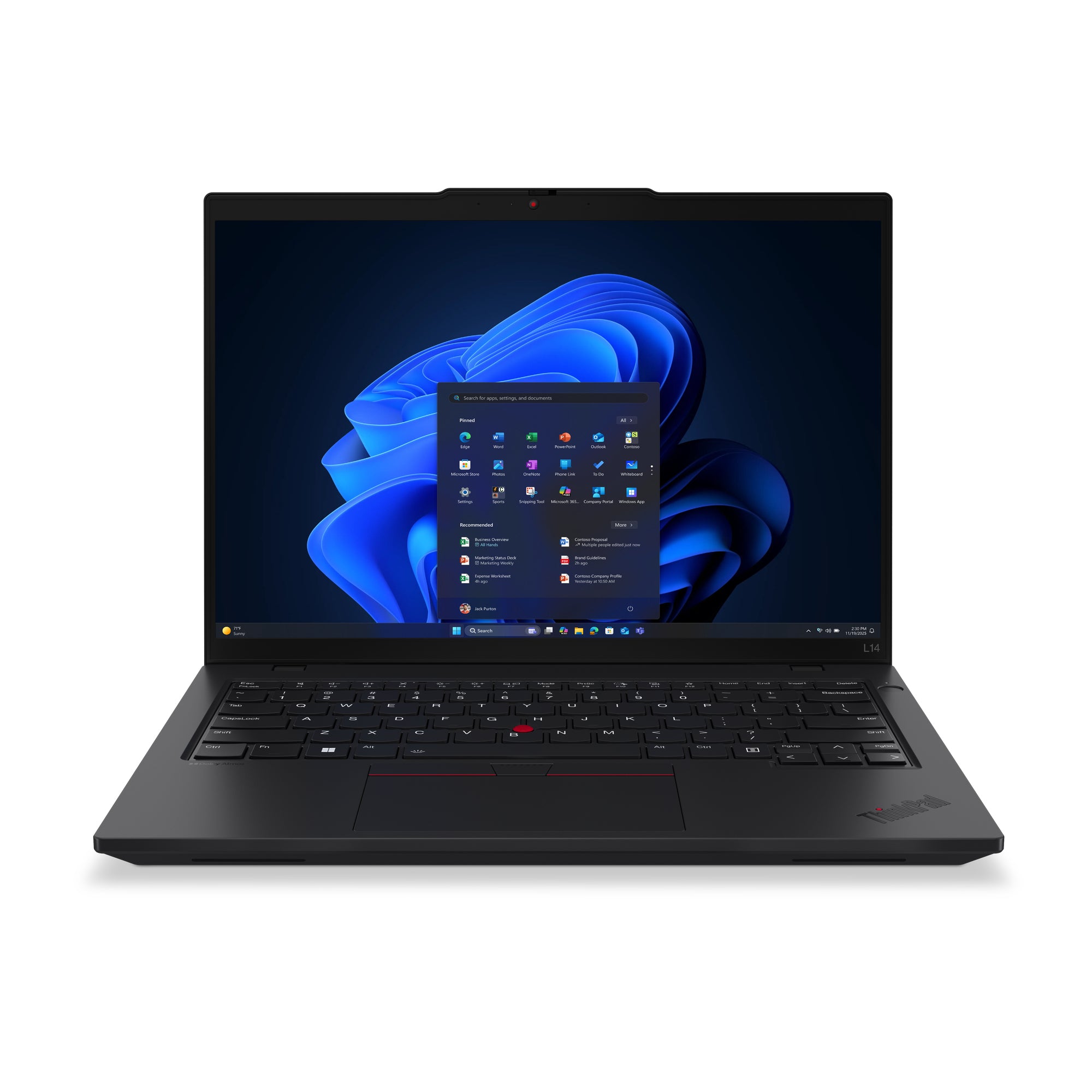 Lenovo ThinkPad L14 Gen 6 (Intel) Intel Core Ultra 7 255U Laptop 14" WUXGA 16 GB DDR5-SDRAM 512 GB SSD Wi-Fi 6E (802.11ax) Windows 11 Pro Black