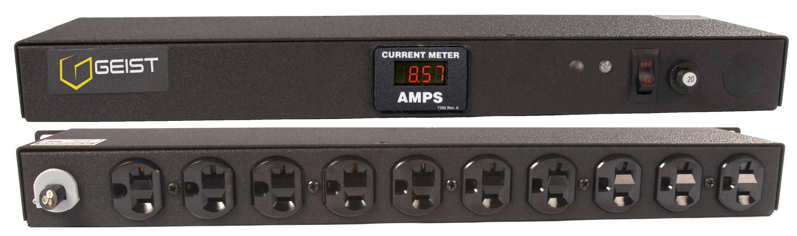 Vertiv Geist BRA100-1025 power distribution unit (PDU) 10 AC outlet(s) 0U Black