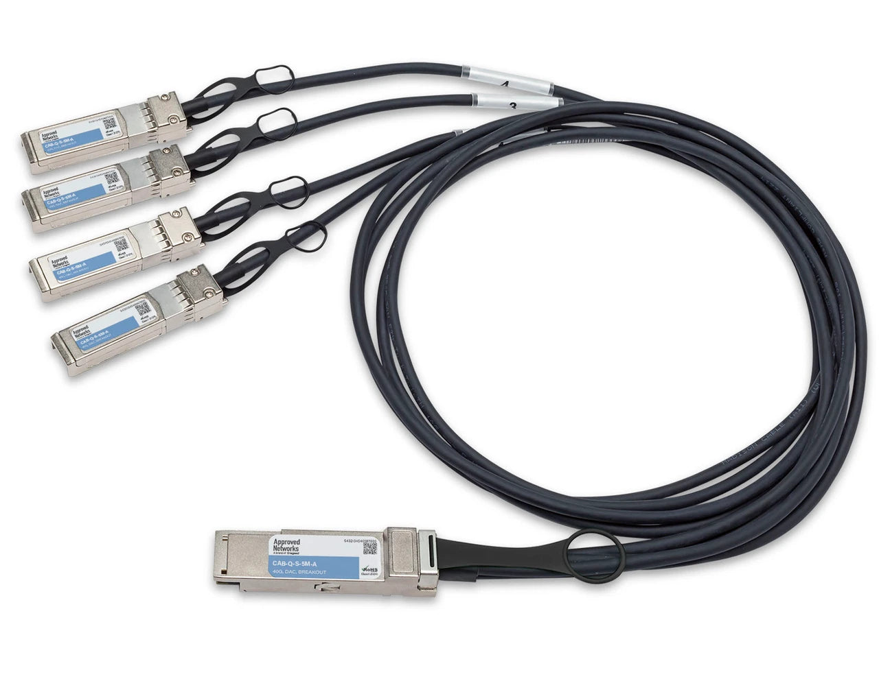 Legrand CAB-Q-S-5M-A InfiniBand/fibre optic cable 196.9" (5 m) QSFP+ 4x SFP+ Twinax Black