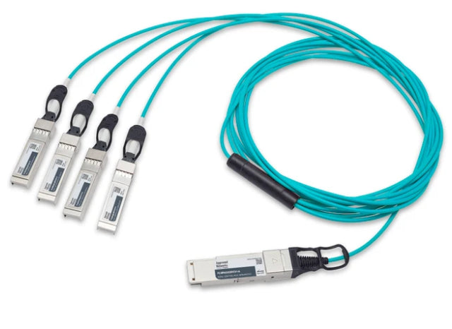 Legrand FCBN525QE1C15-A InfiniBand/fibre optic cable 590.6" (15 m) QSFP28 4x SFP28 AOC Aqua color