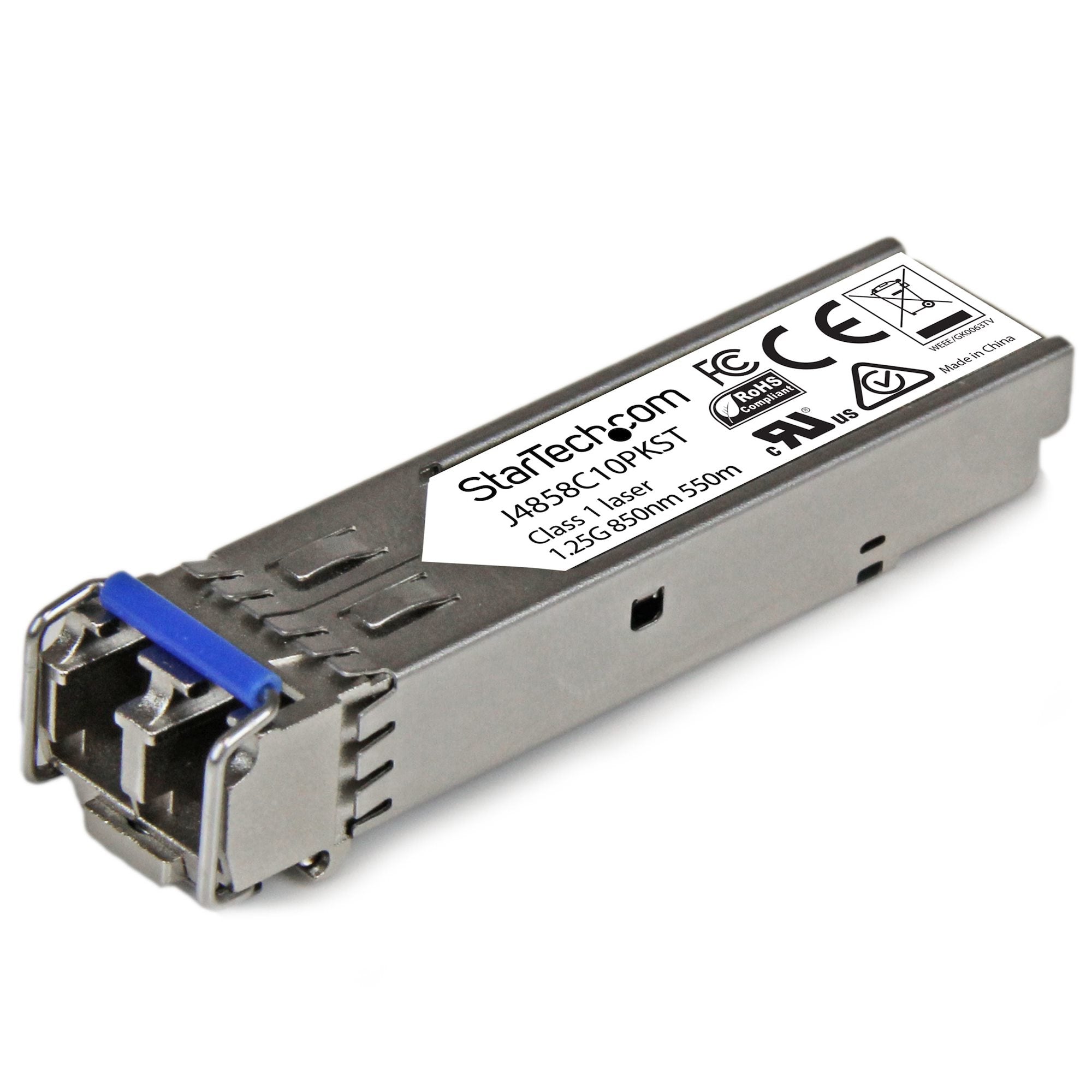 StarTech.com J4858C10PKST network transceiver module Fiber optic 1250 Mbit/s SFP 850 nm
