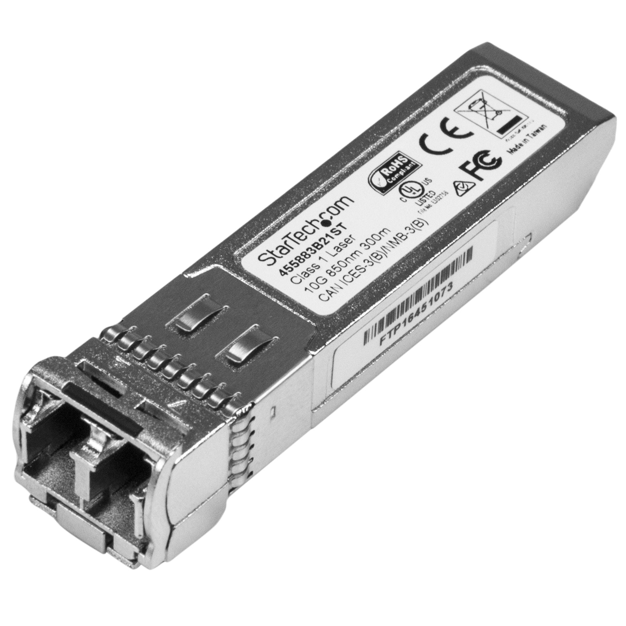 StarTech.com 455883B21ST network transceiver module Fiber optic 11100 Mbit/s SFP+ 850 nm