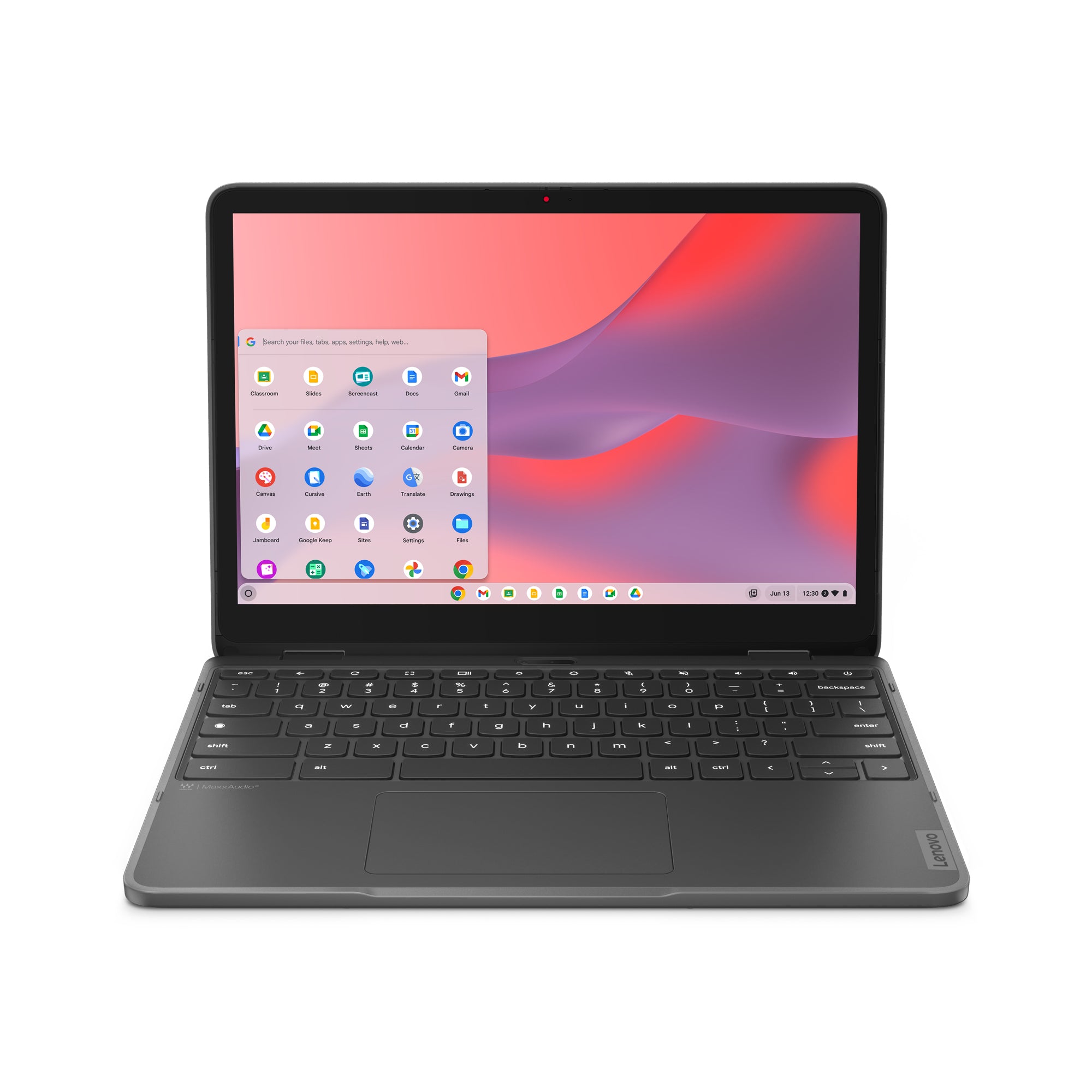 Lenovo 500e Yoga Chromebook Gen 4 N200 12.2" Touchscreen WUXGA 8 GB LPDDR5-SDRAM 64 GB eMMC Wi-Fi 6E (802.11ax) ChromeOS Gray