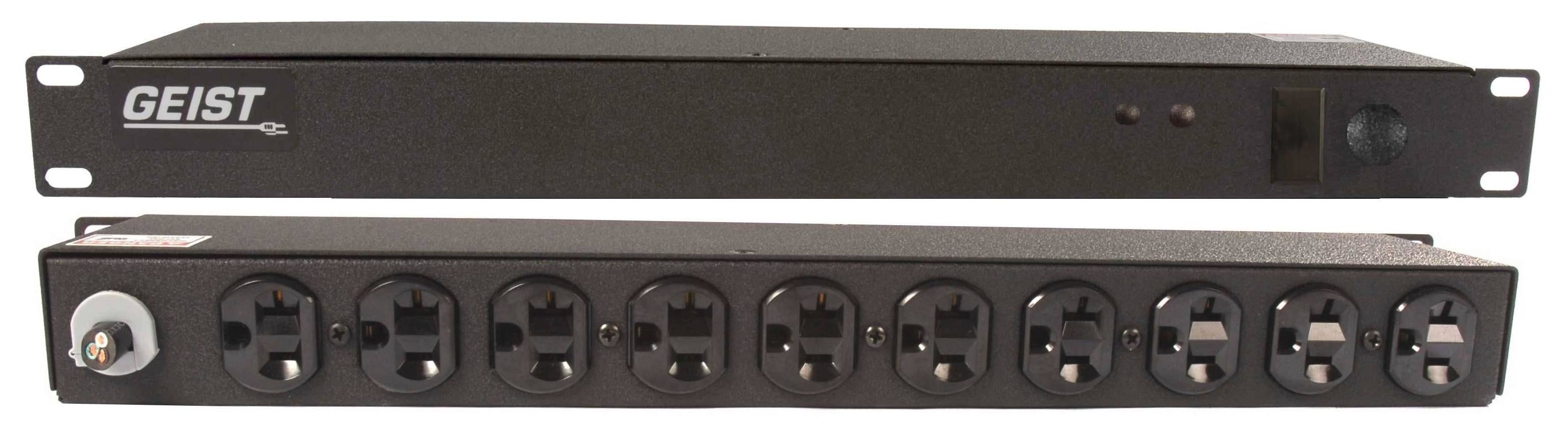 Vertiv Geist JRN102-102D20ST5 power distribution unit (PDU) 10 AC outlet(s) 0U Black