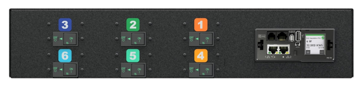 Vertiv DU05M2R1-24CF17-2S02A9H00-S power distribution unit (PDU) 24 AC outlet(s) 2U Black