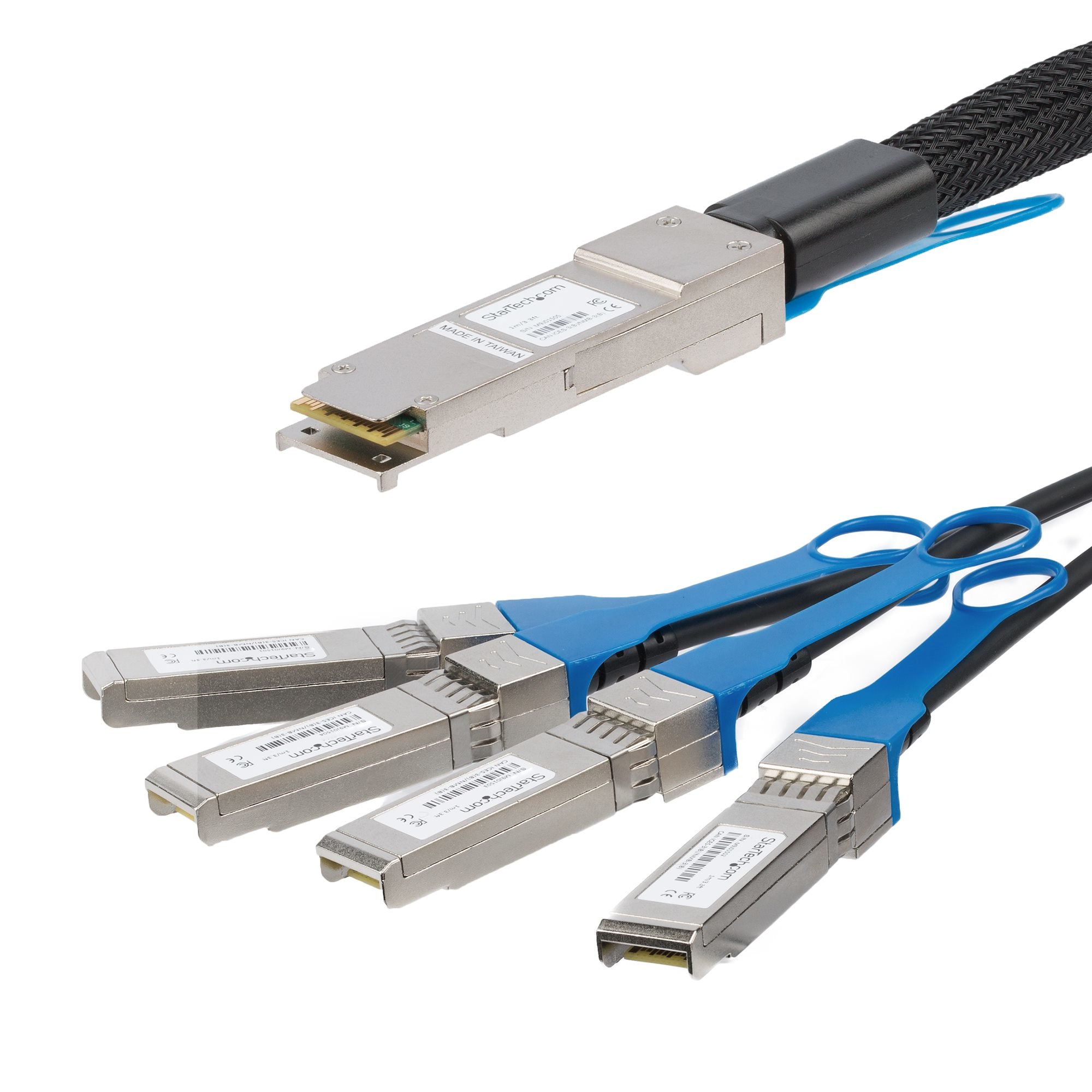 StarTech.com QSFP4SFP10C5 InfiniBand/fibre optic cable 196.9" (5 m) QSFP+ 4x SFP+ Black