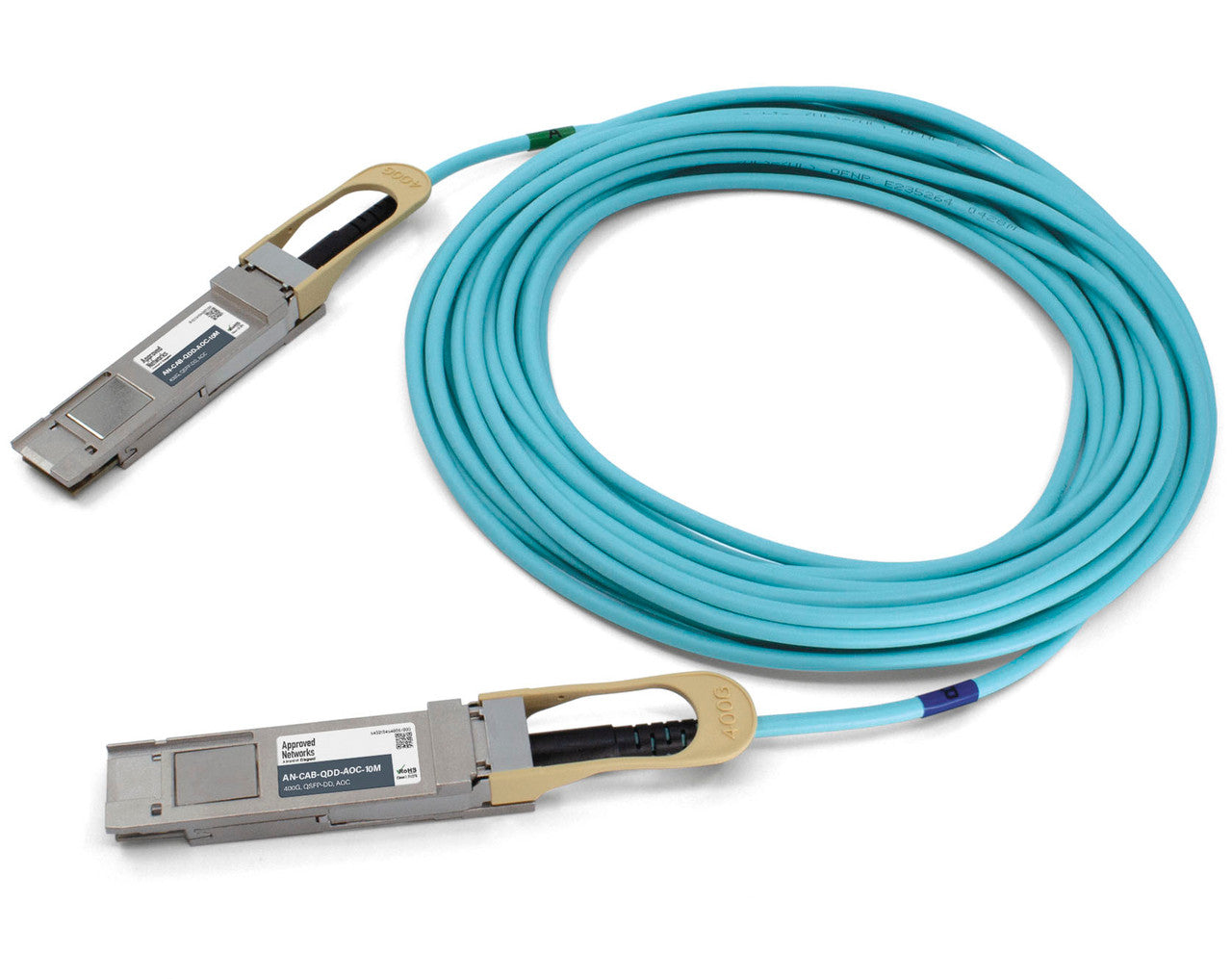 Legrand AN-CAB-QDD-AOC-10M InfiniBand/fibre optic cable 393.7" (10 m) QSFP-DD Aqua color