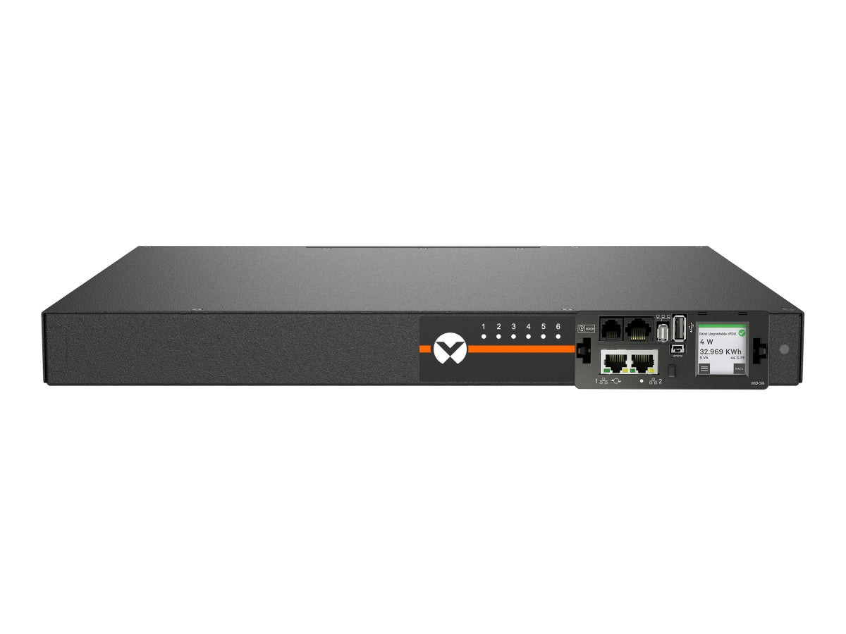 Vertiv Geist MNS5M1R5-06S153-1ST5A0H10-S power distribution unit (PDU) 6 AC outlet(s) 0U Black