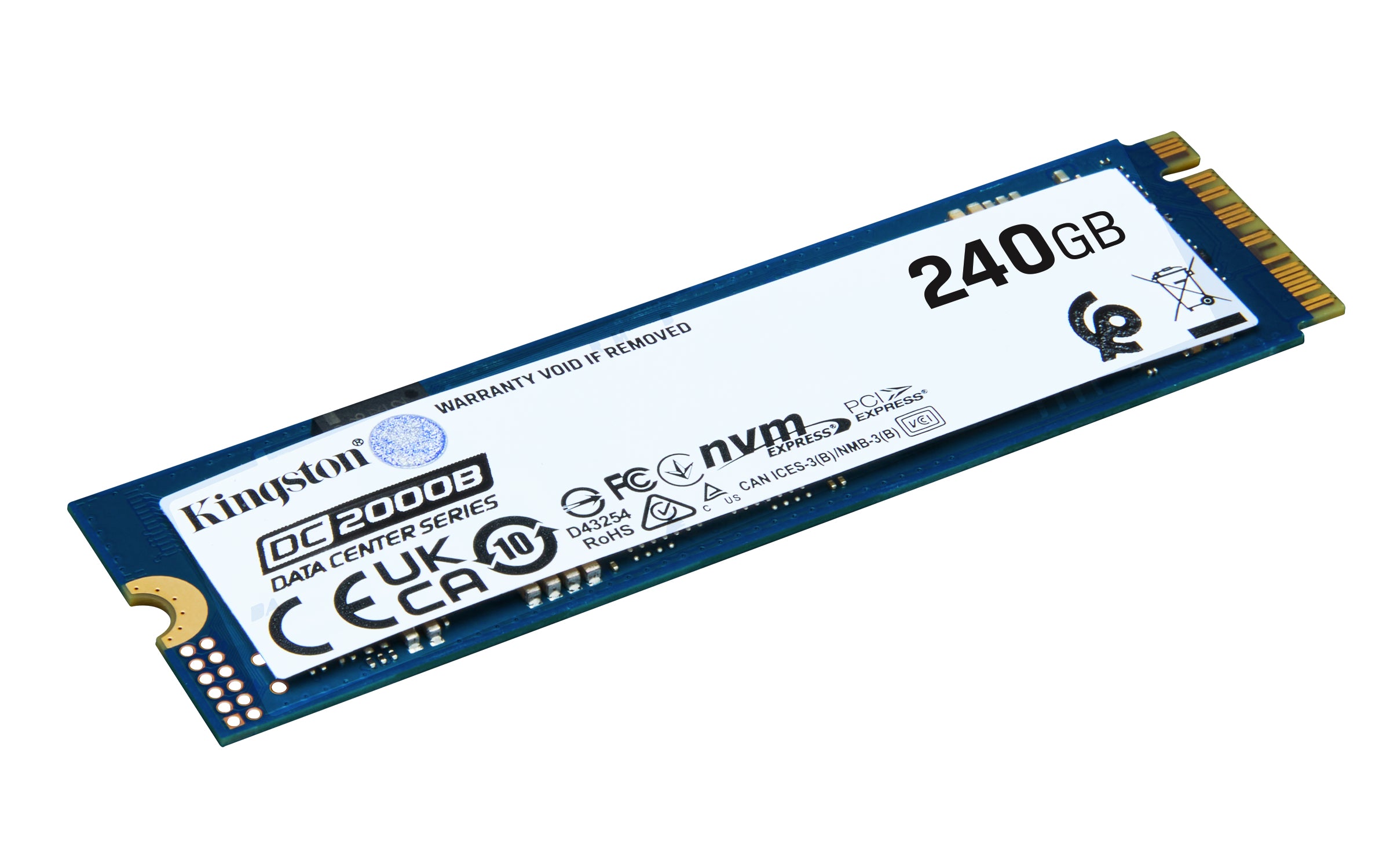 Kingston Technology 240G DC2000B PCIe 4.0 M.2 2280 Enterprise SSD (Non-Heatsink)