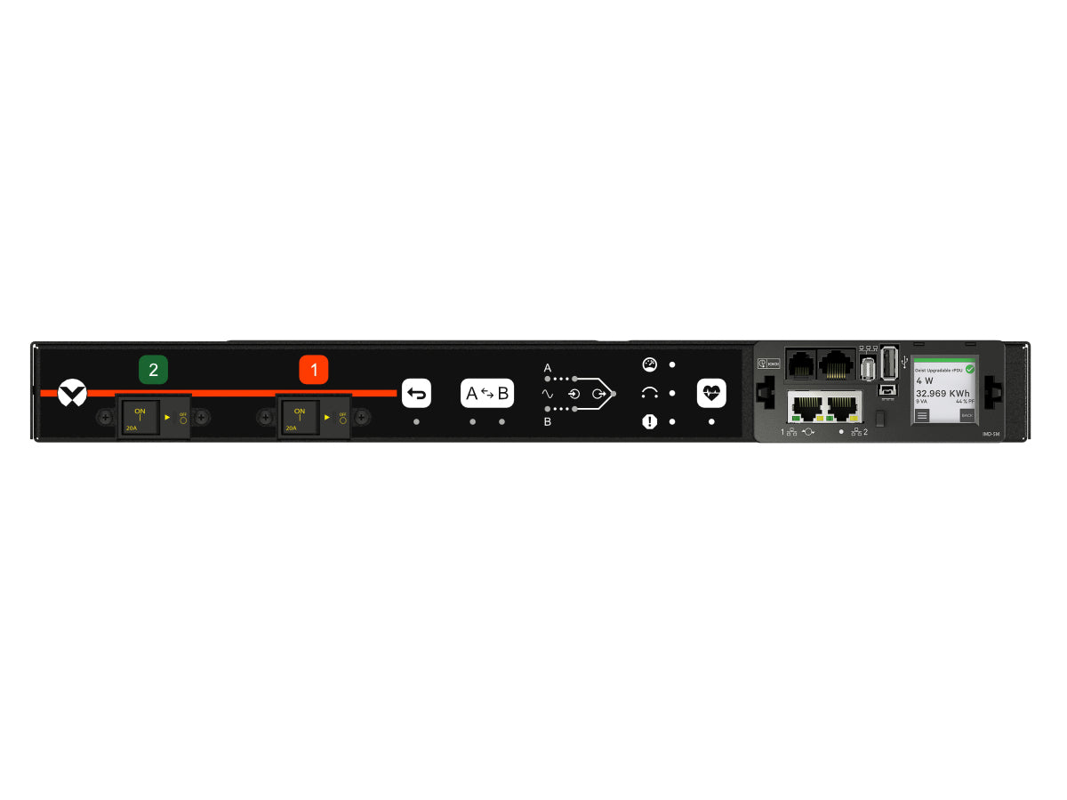 Vertiv Geist ANS5M1R6-06CF18-3TL6TL6A011-D power distribution unit (PDU) 6 AC outlet(s) 0U Black