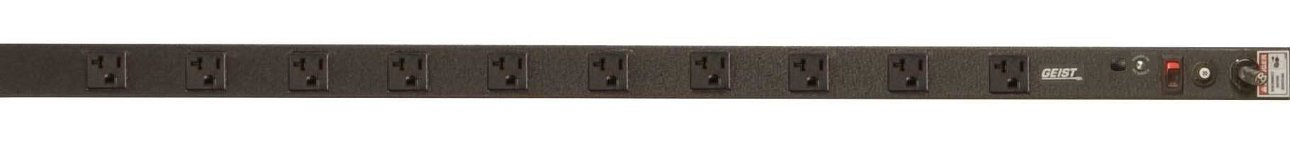 Vertiv Geist NSVA100-102R20 power distribution unit (PDU) 10 AC outlet(s) 0U Black