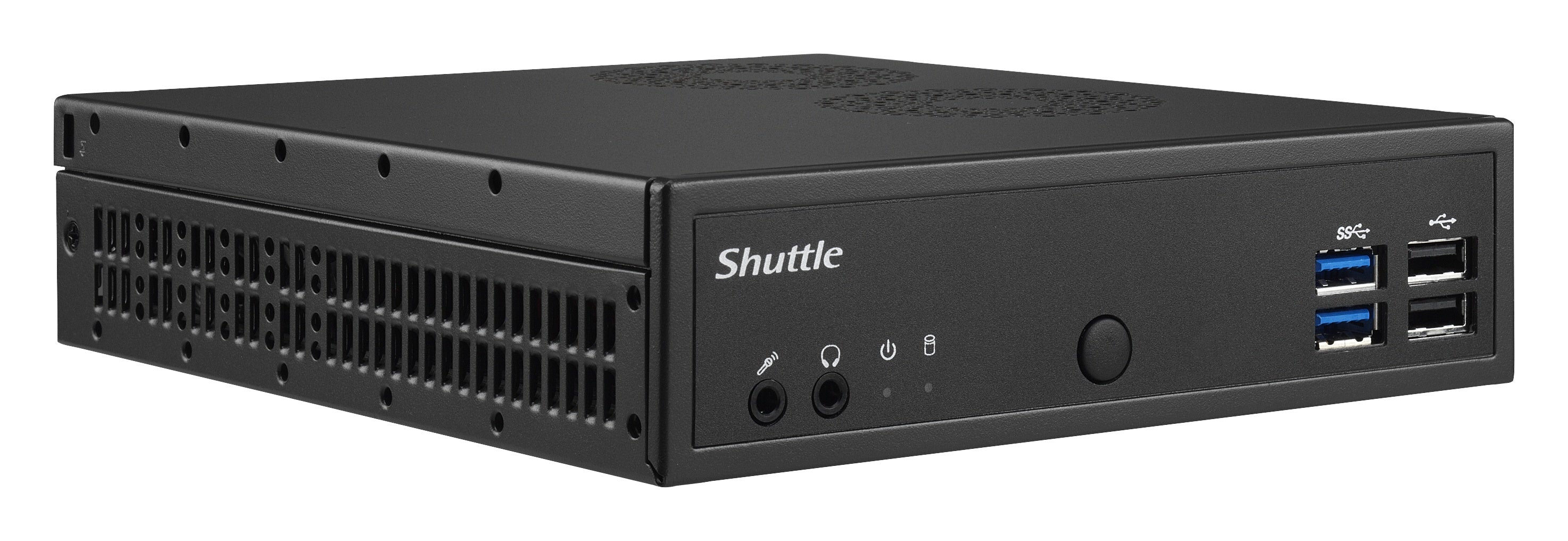 Shuttle XPС slim DH02U3 PC/workstation barebone 1.3L sized PC Black i3-7100U Intel SoC BGA 1356 2.4 GHz