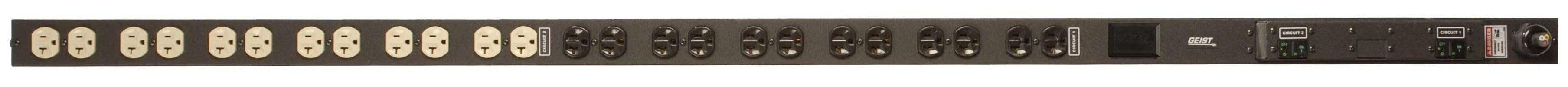 Vertiv Geist XPB240-103D20TL5 power distribution unit (PDU) 24 AC outlet(s) 0U Black