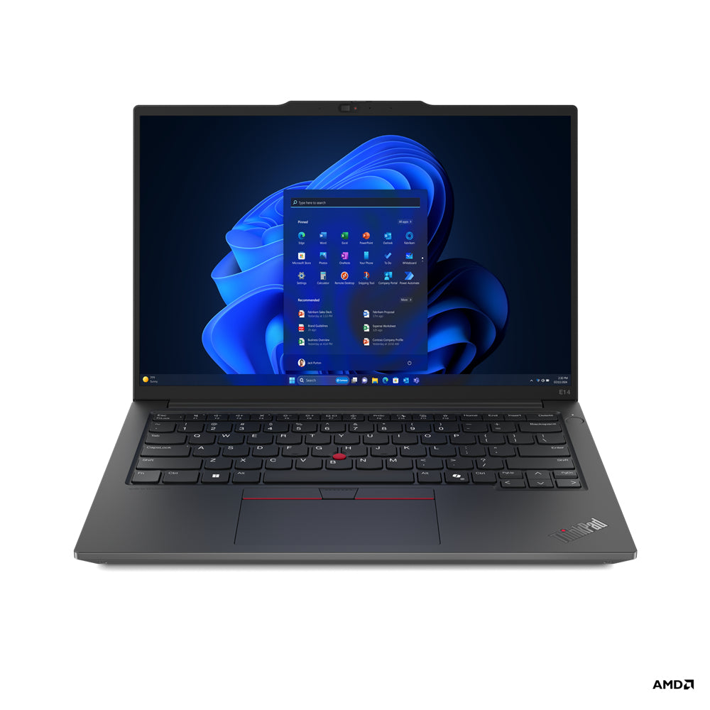 Lenovo ThinkPad E14 AMD Ryzen™ 7 7735U Laptop 14" Touchscreen WUXGA 16 GB DDR5-SDRAM 1 TB SSD Wi-Fi 6 (802.11ax) Windows 11 Pro US English Black