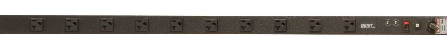 Vertiv Geist VSSA104-102S20 power distribution unit (PDU) 10 AC outlet(s) 0U Black