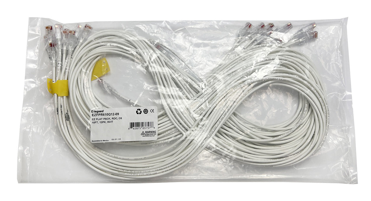 Legrand EZFPM609Q12-09 networking cable White 106.3" (2.7 m) Cat6