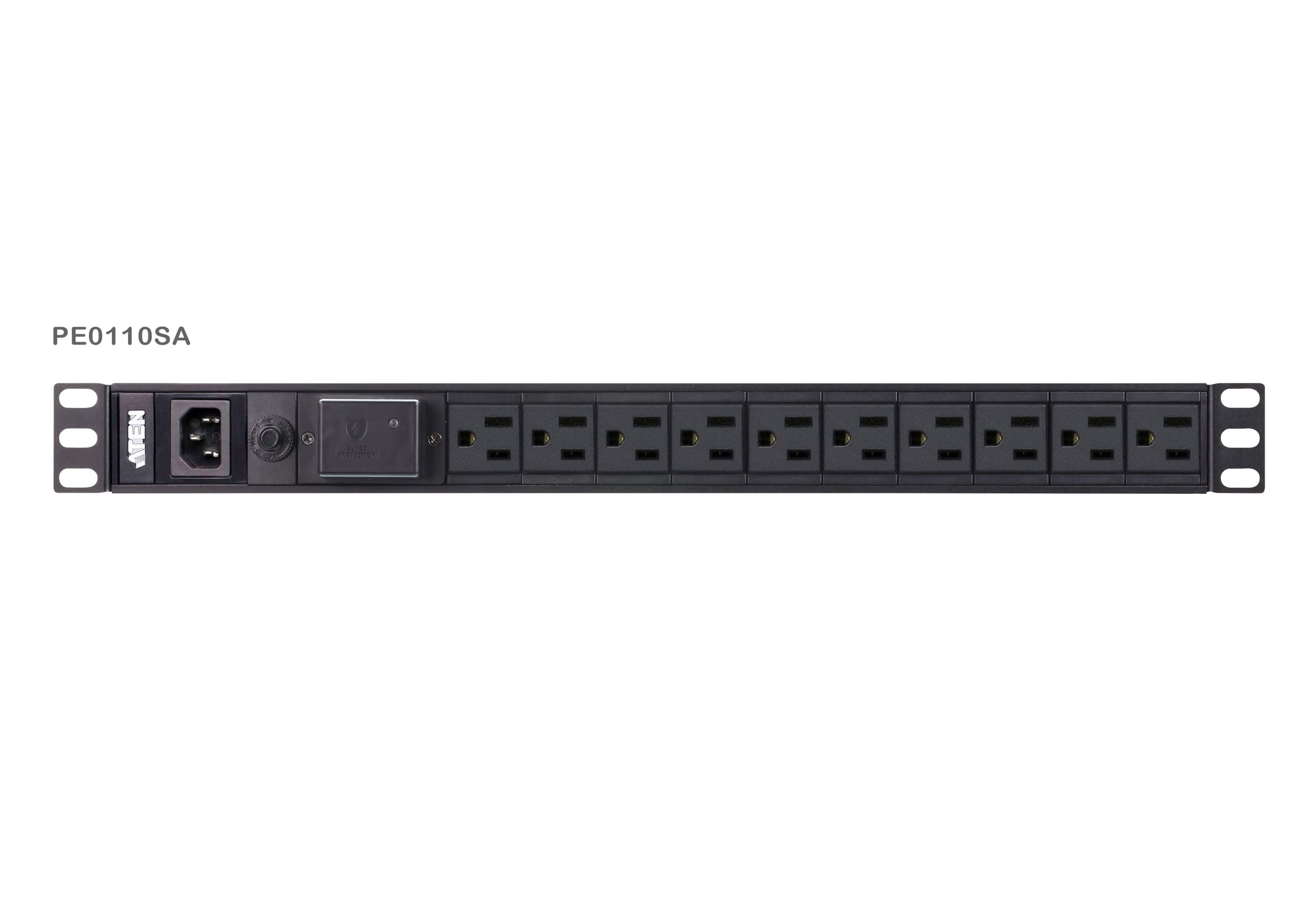 ATEN PE0110SA power distribution unit (PDU) 10 AC outlet(s) 1U Black