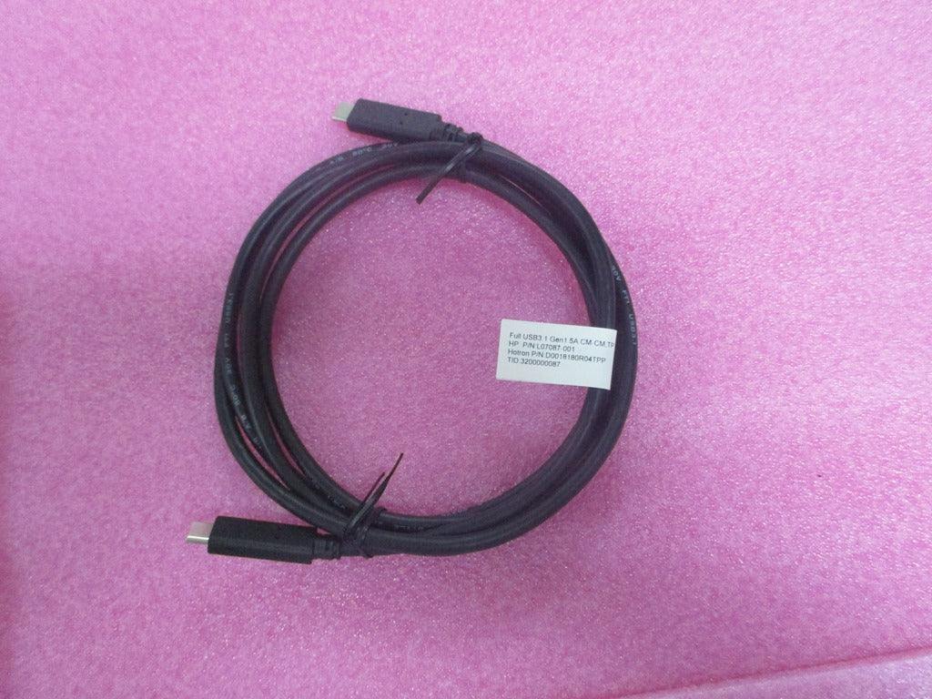 HP L42425-001 USB cable USB 3.2 Gen 1 (3.1 Gen 1) 70.9" (1.8 m) USB C Black