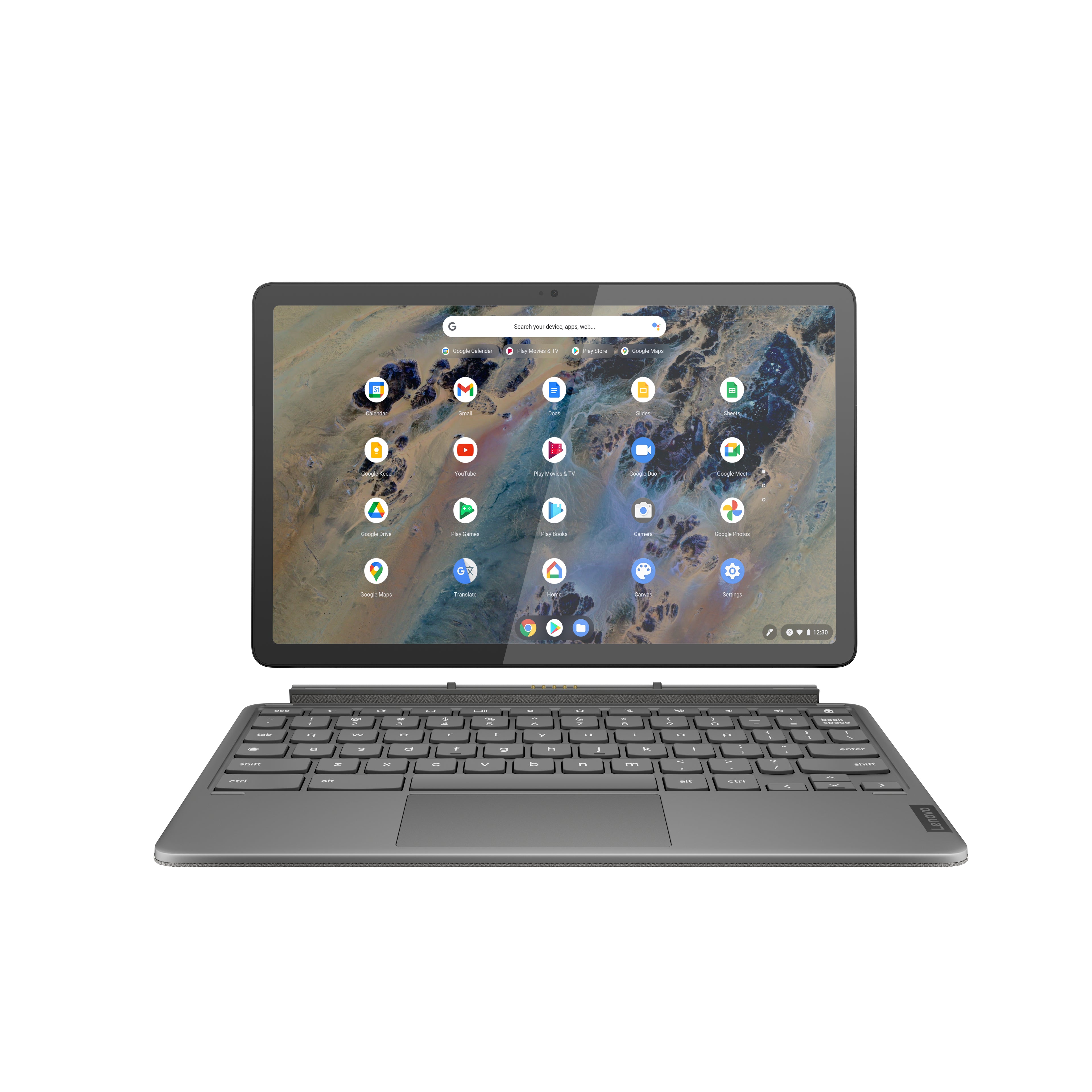 Lenovo IP Duet 3 Chrome 11Q727 Snapdragon 7c Gen 2 Chromebook 10.95" Touchscreen 2K 4 GB LPDDR4x-SDRAM 64 GB eMMC Wi-Fi 5 (802.11ac) ChromeOS Gray