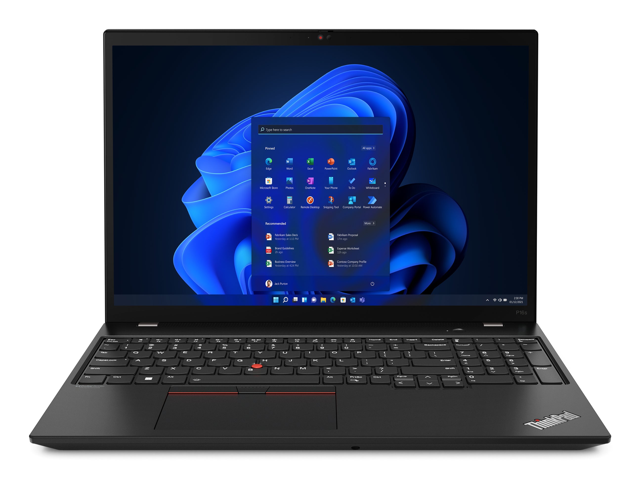 Lenovo ThinkPad P16s Gen 2 (AMD) AMD Ryzen™ 7 PRO 7840U Mobile workstation 16" WQUXGA 32 GB LPDDR5x-SDRAM 512 GB SSD Wi-Fi 6E (802.11ax) Windows 11 Pro English Black