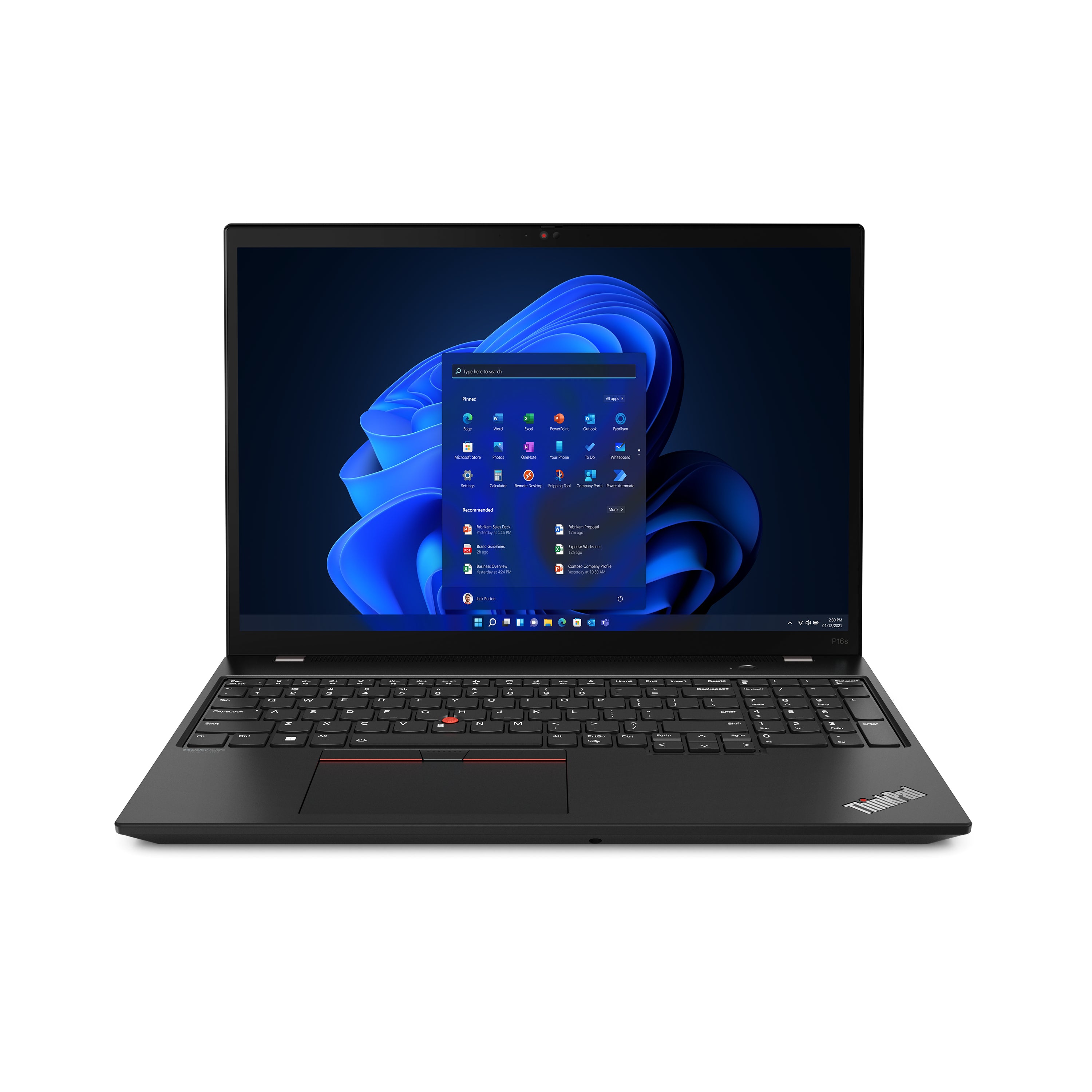 Lenovo ThinkPad P16s Gen 1 (AMD) AMD Ryzen™ 5 PRO 6650U Mobile workstation 16" WUXGA 16 GB LPDDR5-SDRAM 512 GB SSD Wi-Fi 6E (802.11ax) Windows 11 Pro Black