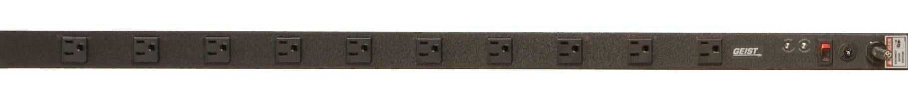 Vertiv Geist VSSA104-101S15 power distribution unit (PDU) 10 AC outlet(s) 0U Black