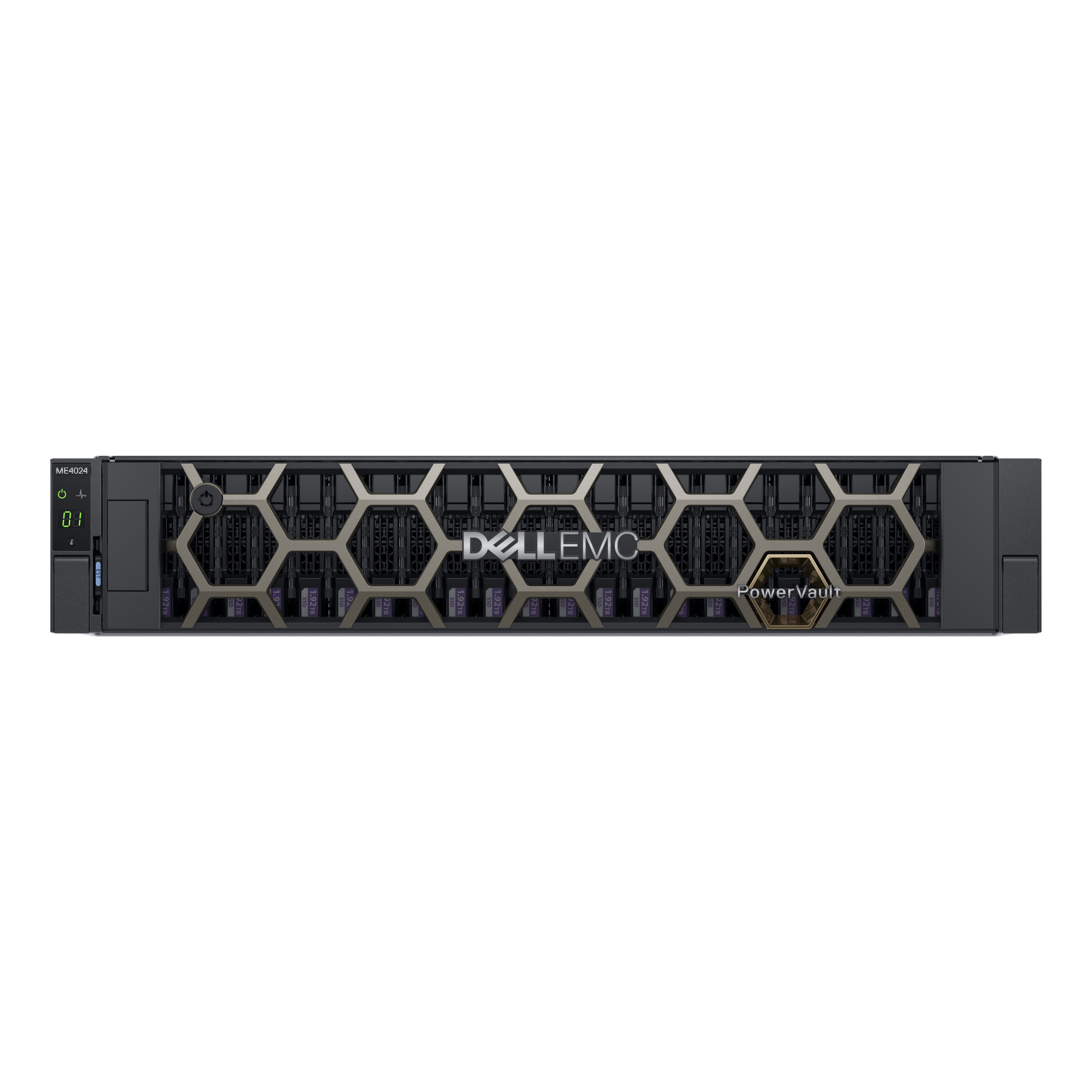 DELL PowerVault ME4024 Isci + FC disk array 0 TB Rack (2U) Black