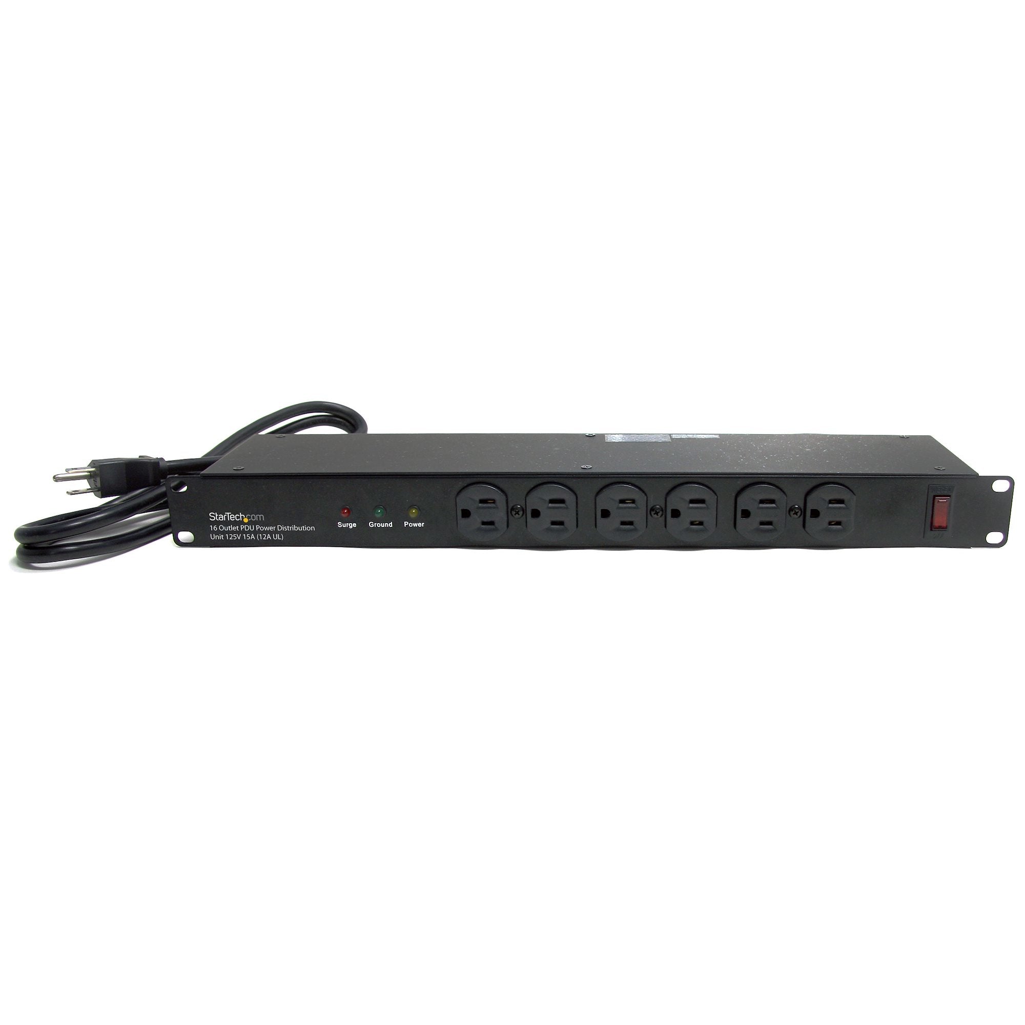 HORIZONTAL RACK MOUNT PDU 16 PORT SERVER RACK POWER STRIP