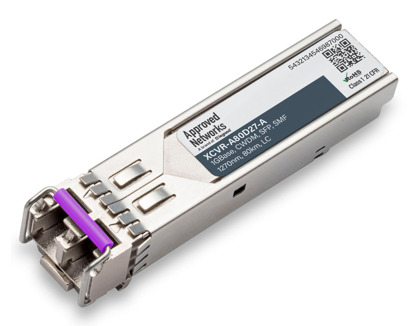 Legrand XCVR-A80D27-A network transceiver module Fiber optic 1250 Mbit/s SFP 1270 nm
