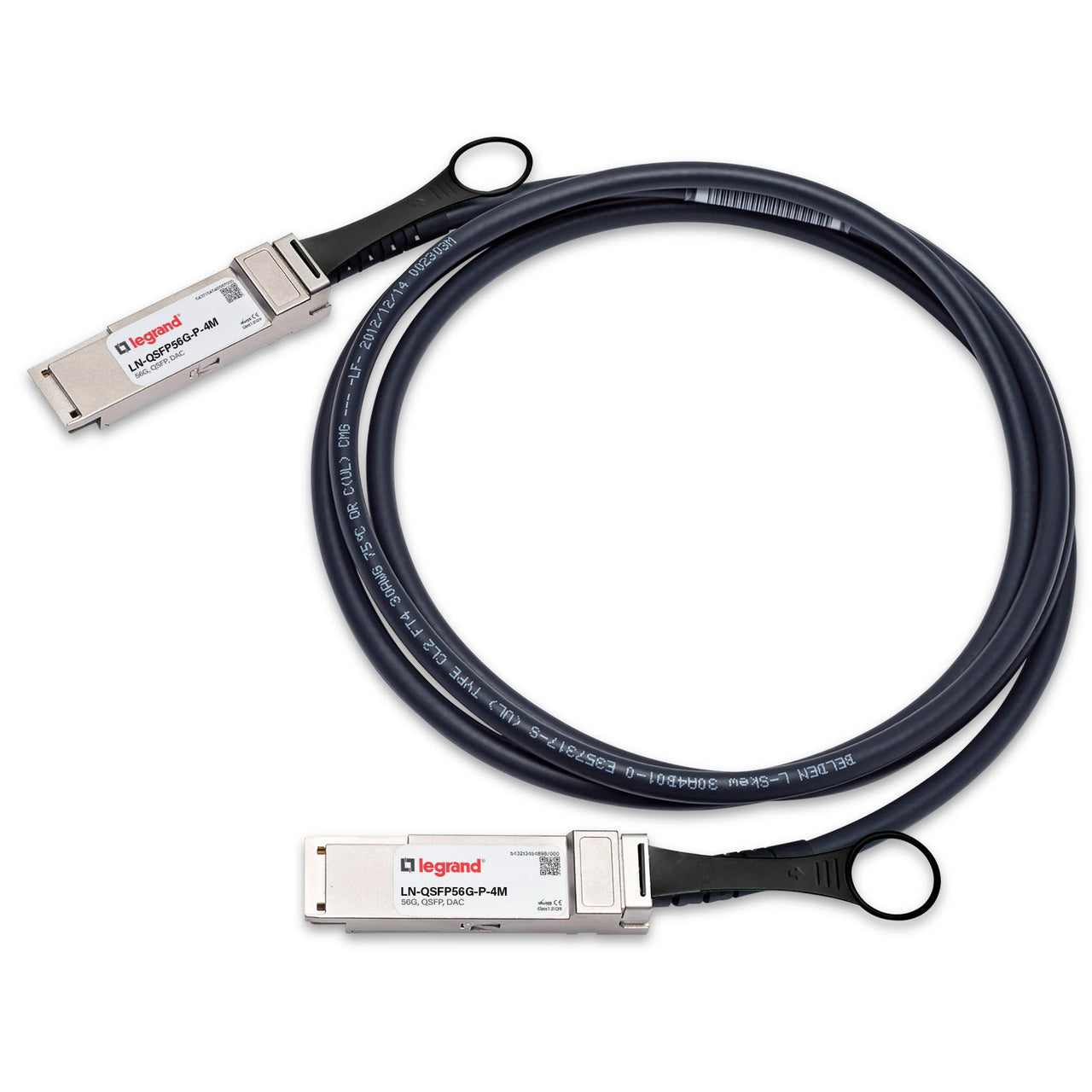 Legrand LN-QSFP56G-P-4M InfiniBand/fibre optic cable 157.5" (4 m) QSFP+ Black