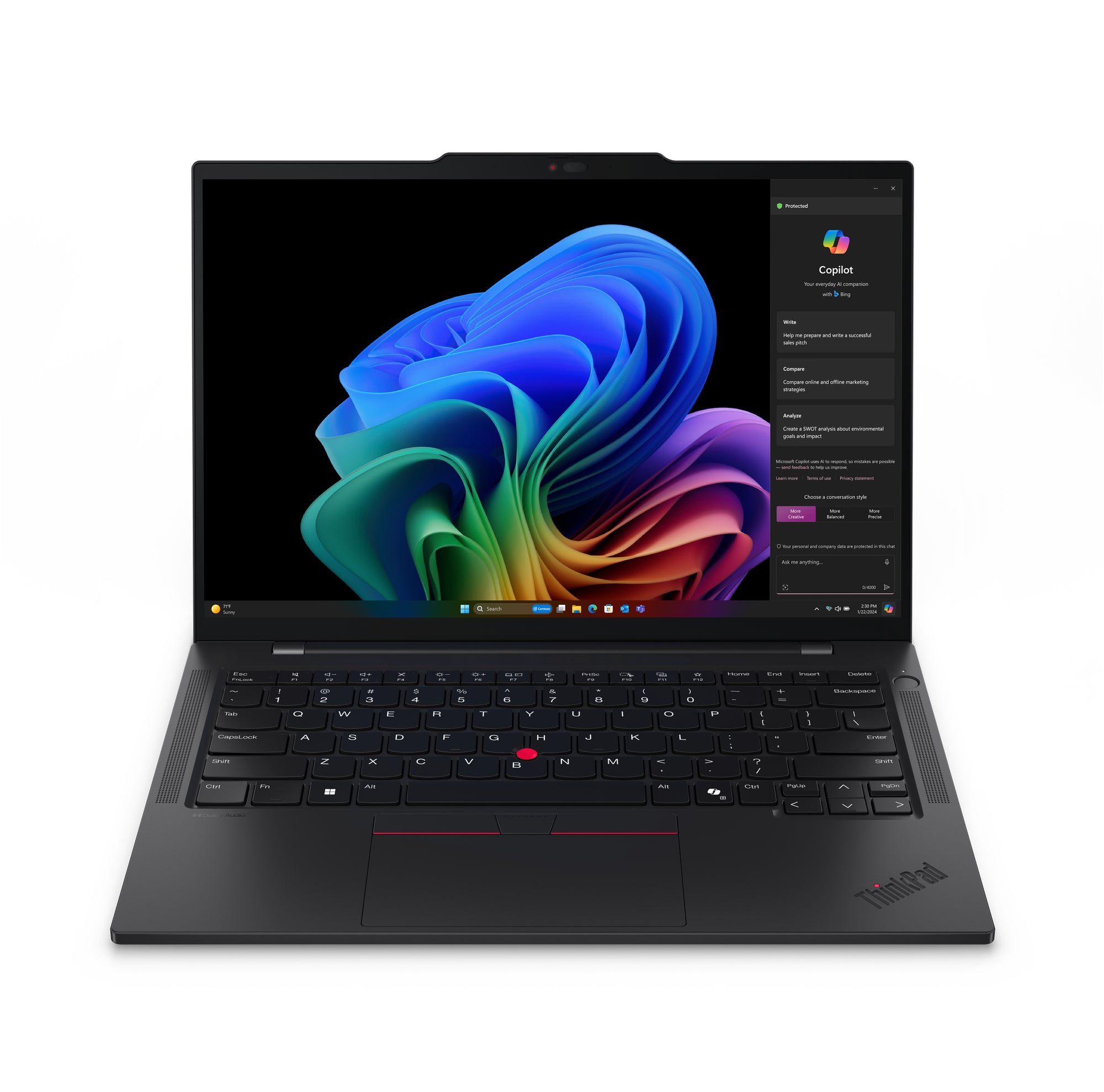 Lenovo ThinkPad T14s Gen 6 (Snapdragon) Copilot+ PC X1P-42-100 Laptop 14" WUXGA 16 GB LPDDR5x-SDRAM 512 GB SSD Wi-Fi 7 (802.11be) Windows 11 Pro Black