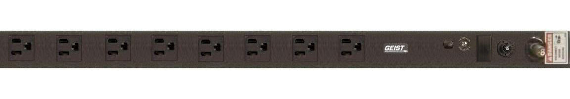 Vertiv Geist NSVKN080-101S15 power distribution unit (PDU) 8 AC outlet(s) 0U Black