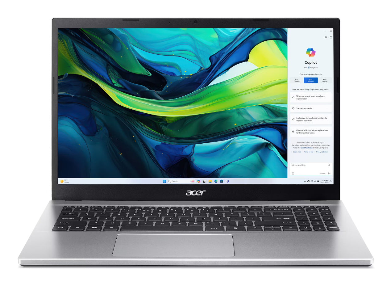 Acer Aspire Go 15 AG15-42P-R3GM AMD Ryzen™ 7 7730U Laptop 15.6" Full HD 32 GB DDR4-SDRAM 1 TB SSD Wi-Fi 6 (802.11ax) Windows 11 Home Silver