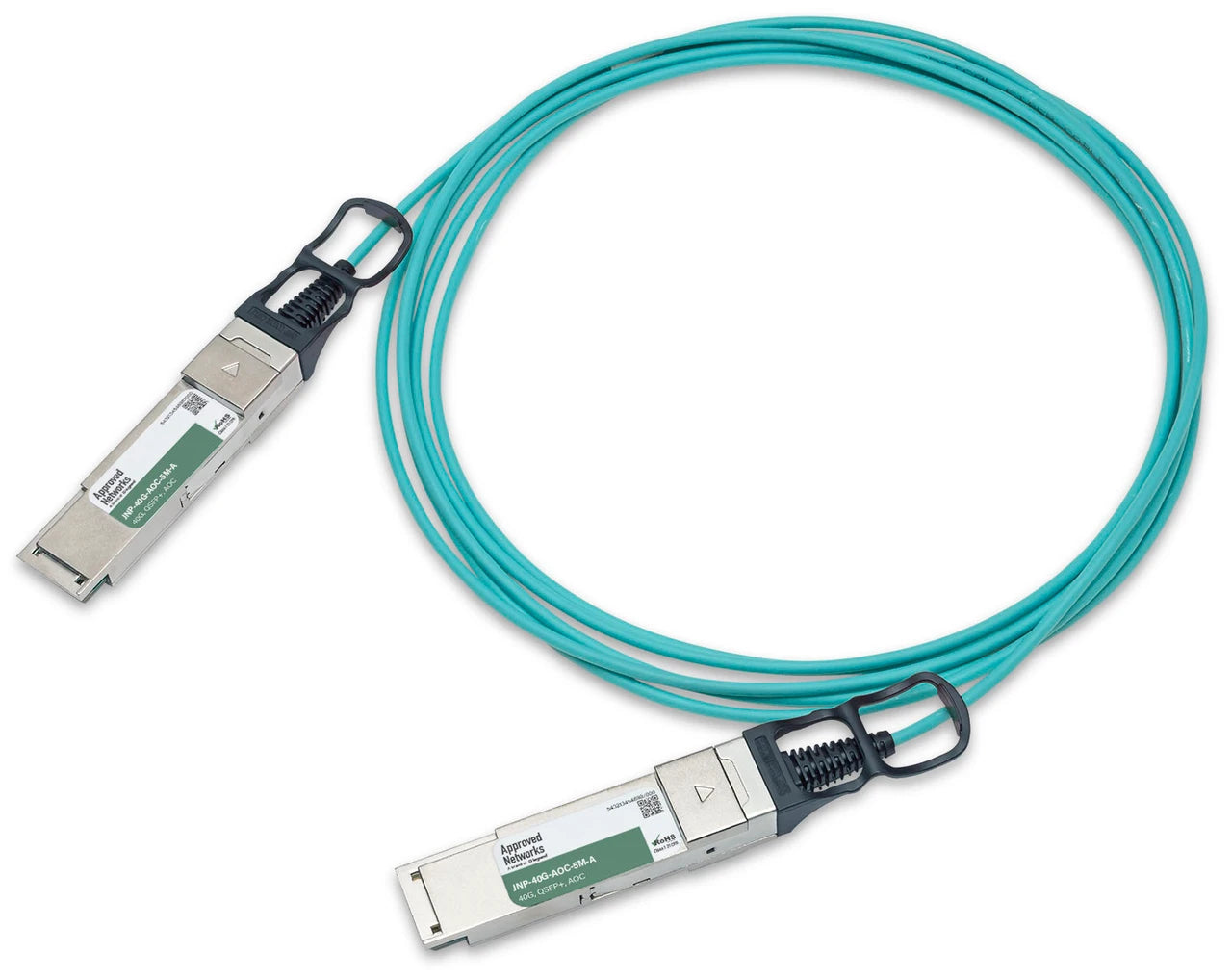 Legrand JNP-40G-AOC-5M-A InfiniBand/fibre optic cable 196.9" (5 m) QSFP+ Aqua color