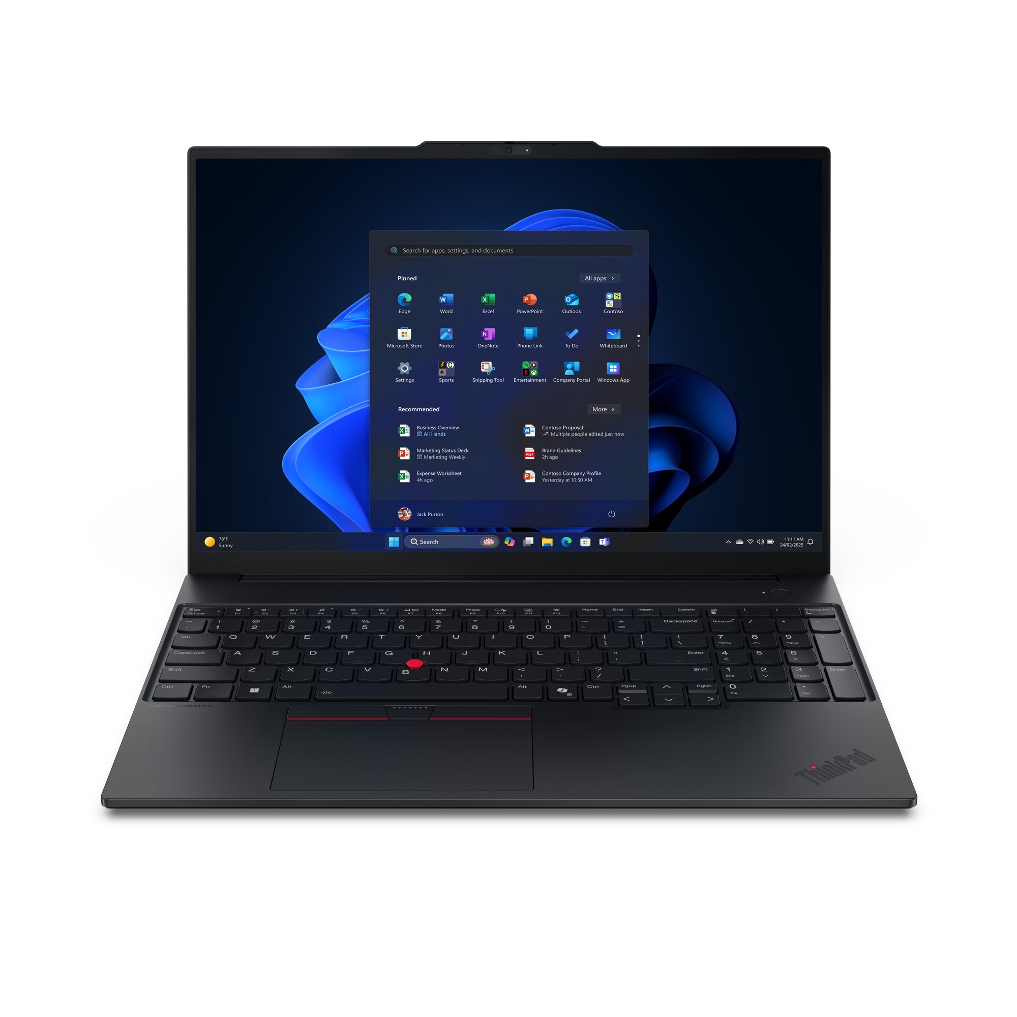Lenovo ThinkPad E16 Gen 3 (Intel) Copilot+ PC Intel Core Ultra 7 258V Laptop 16" Touchscreen WUXGA 32 GB LPDDR5x-SDRAM 1 TB SSD Wi-Fi 6E (802.11ax) Windows 11 Pro Black
