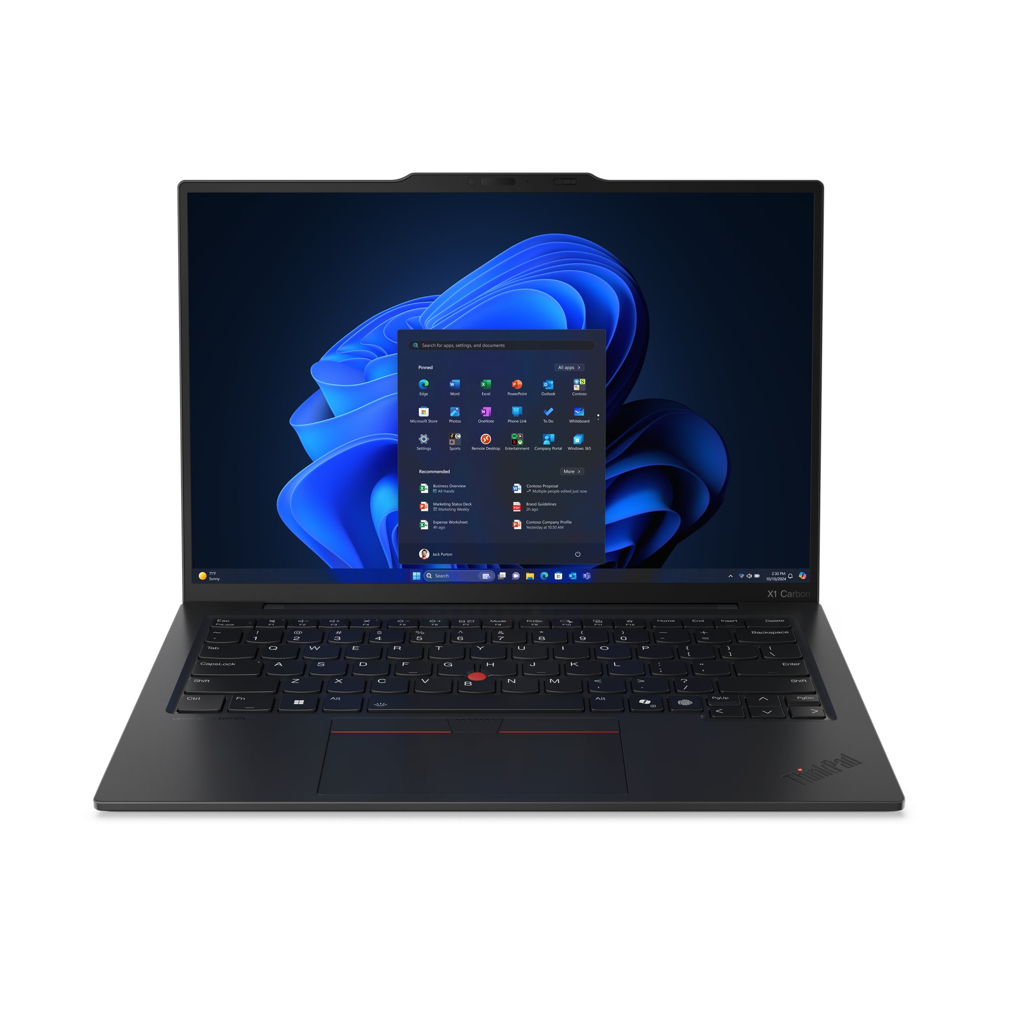 Lenovo ThinkPad X1 Carbon Gen 13 Aura Edition Intel Core Ultra 7 255U Laptop 14" Touchscreen WUXGA 32 GB LPDDR5x-SDRAM 1 TB SSD Wi-Fi 6E (802.11ax) Windows 11 Pro US English Black