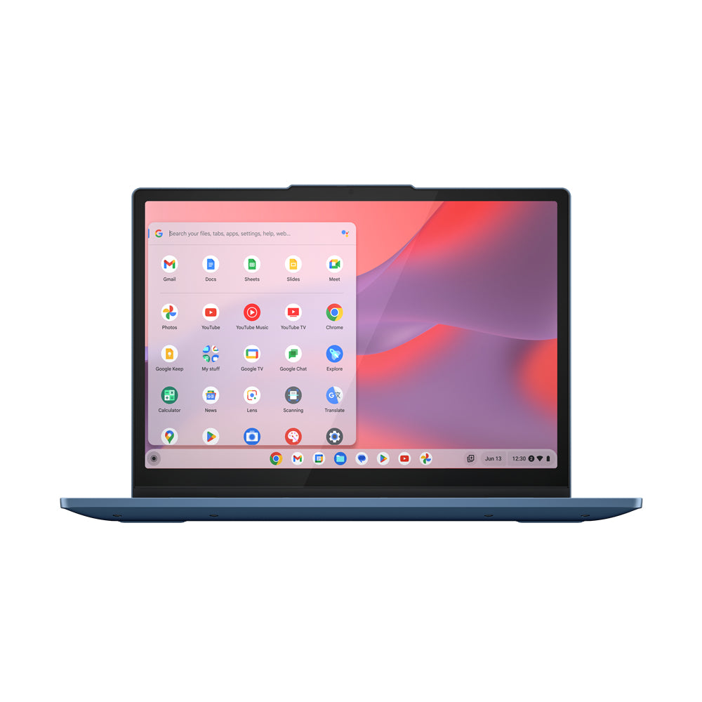 Lenovo IdeaPad Flex 3 Chrome 12IAN8 Intel® N N100 Chromebook 12.2" Touchscreen WUXGA 4 GB LPDDR5-SDRAM 64 GB eMMC Wi-Fi 6 (802.11ax) ChromeOS English Blue