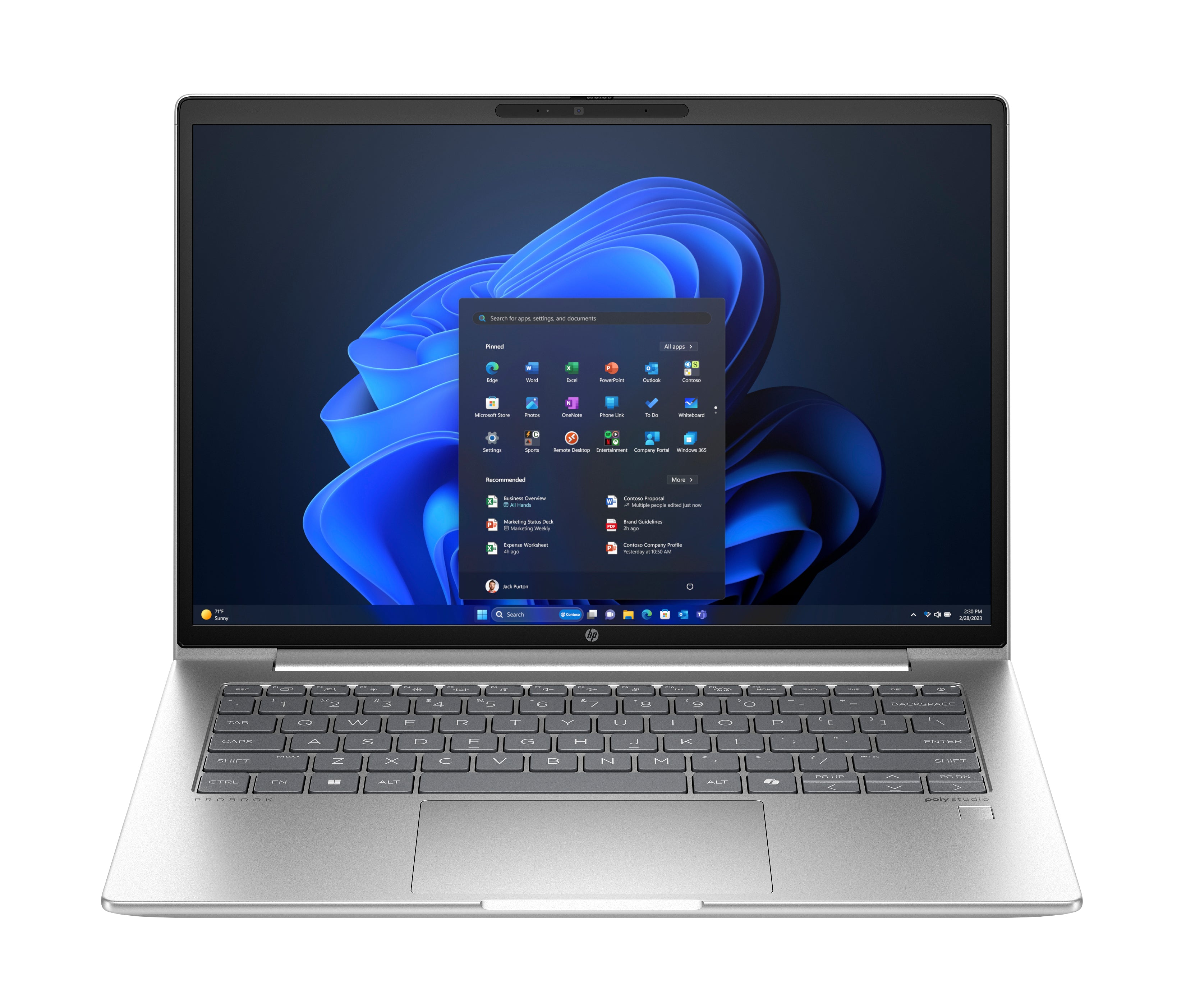 HP ProBook 440 G11 Intel Core Ultra 7 155U Laptop 14" Touchscreen WUXGA 16 GB DDR5-SDRAM 512 GB SSD Wi-Fi 6E (802.11ax) Windows 11 Pro Silver
